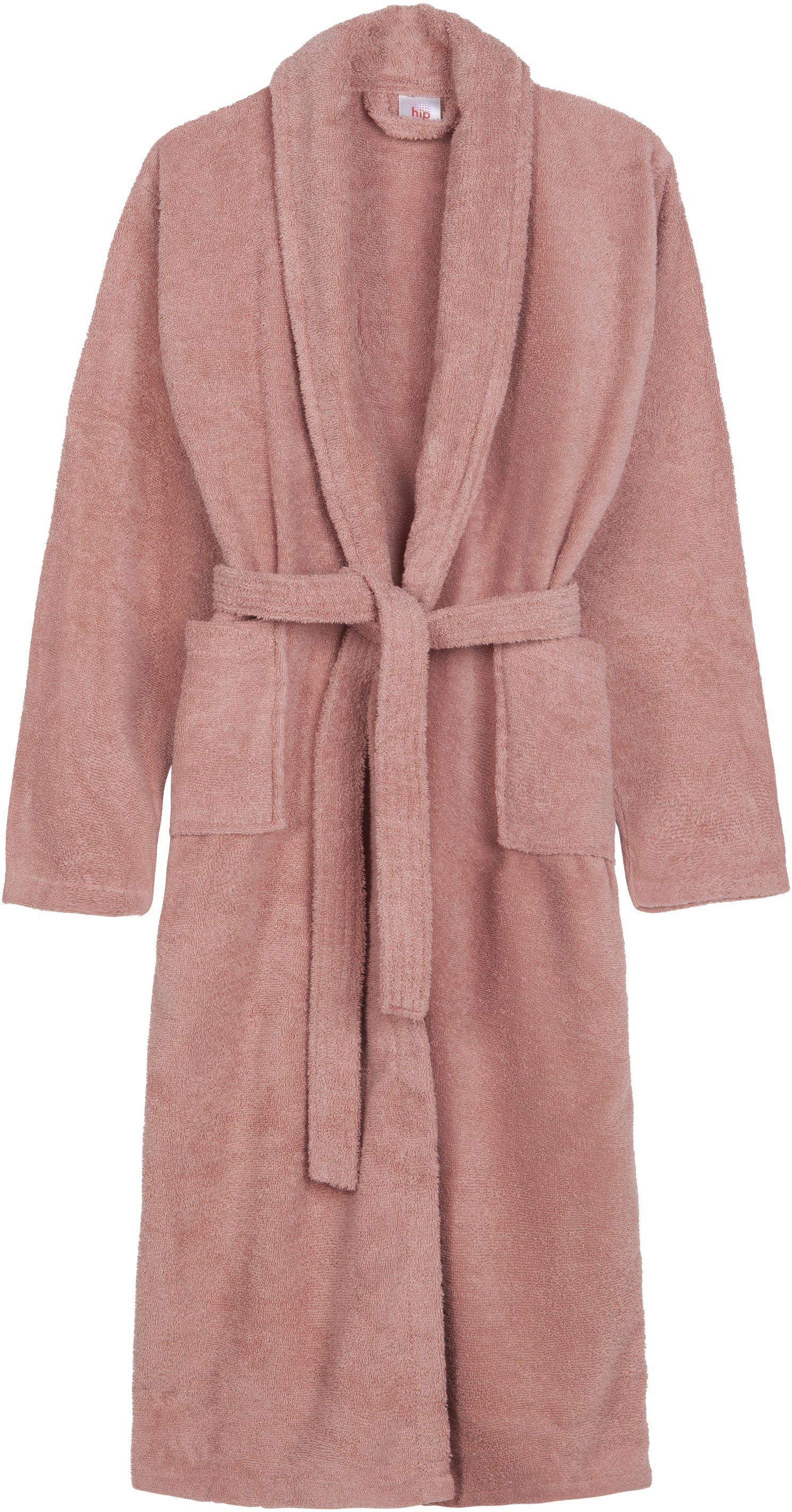 Hip Bademantel "Hip Bathrobe Uni", 1 Stk. Schalkragen, Gürtel, Taschen, Damen & Herren, Velours, Glanz