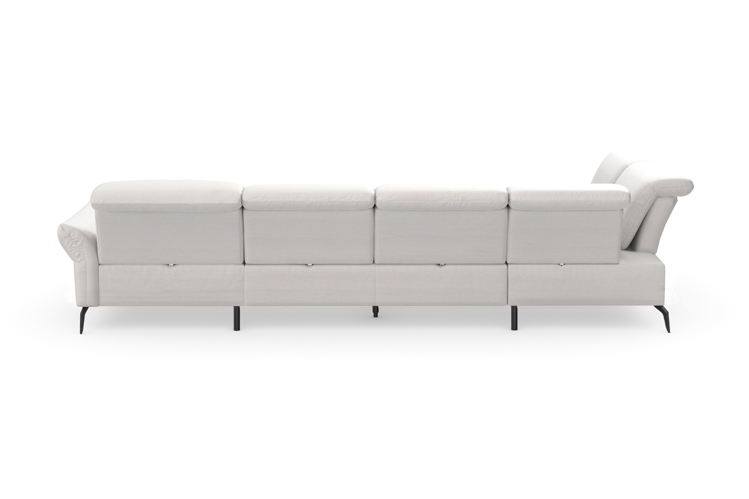 INOSIGN Wohnlandschaft »Coco U-Form«, Sitztiefen-, Arm- und Kopfteilverstellung, Cord-Bezug, Fußhöhe 15 cm