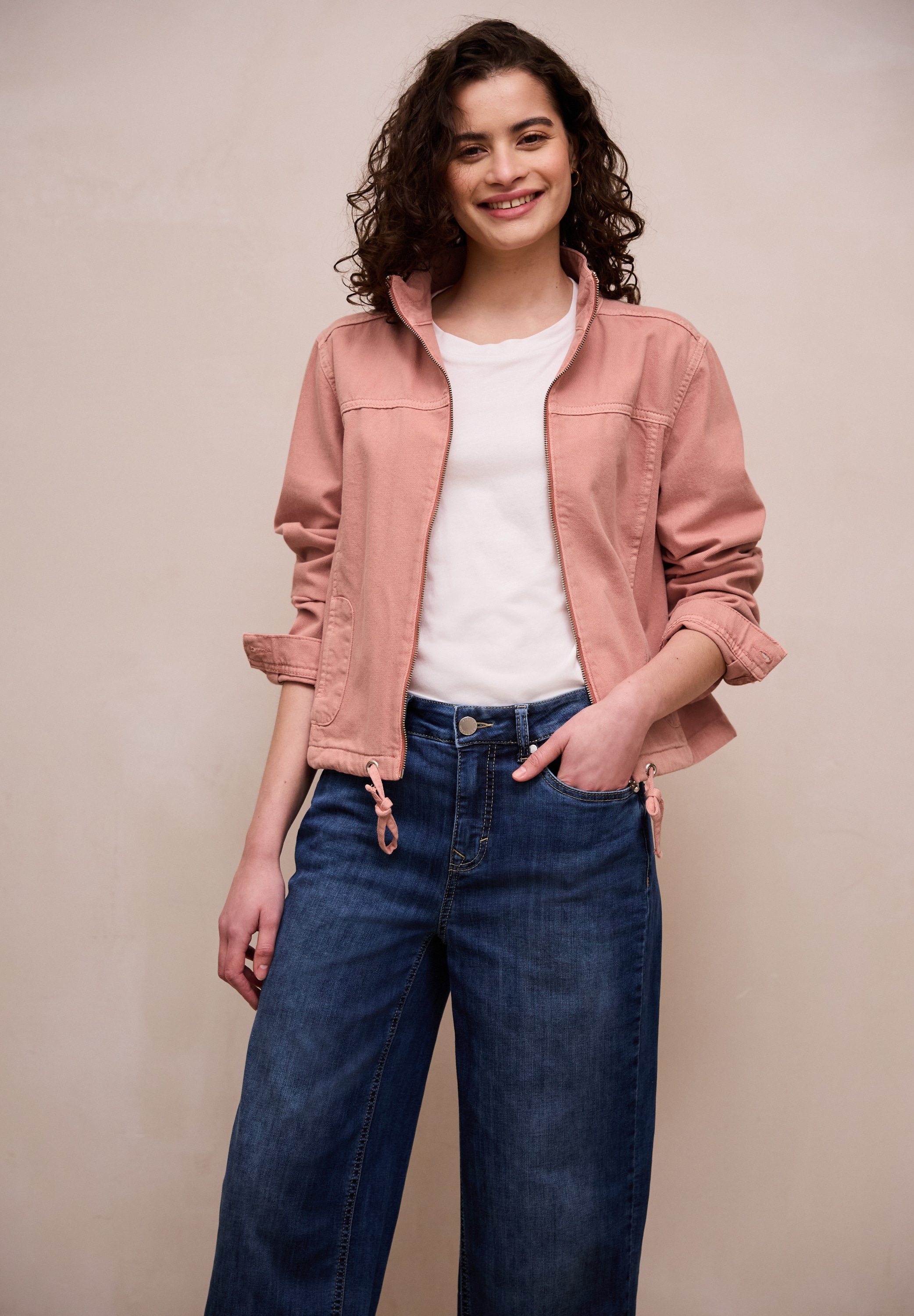 STREET ONE STUDIO Jeansjacke ohne Kapuze aus reiner Baumwolle günstig online kaufen