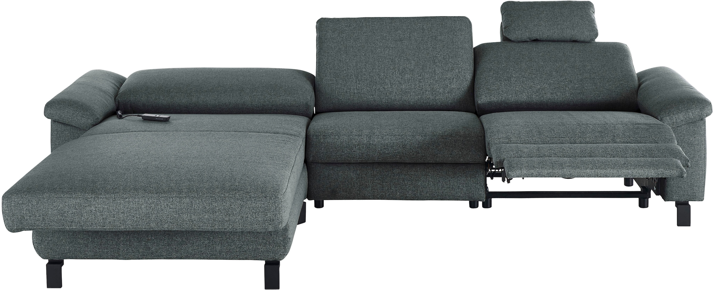 3C Candy Ecksofa »Mainau L-Form«, Relaxfunktion im 1,5-Sitzer, motorische Schlaffunktion in Longchair