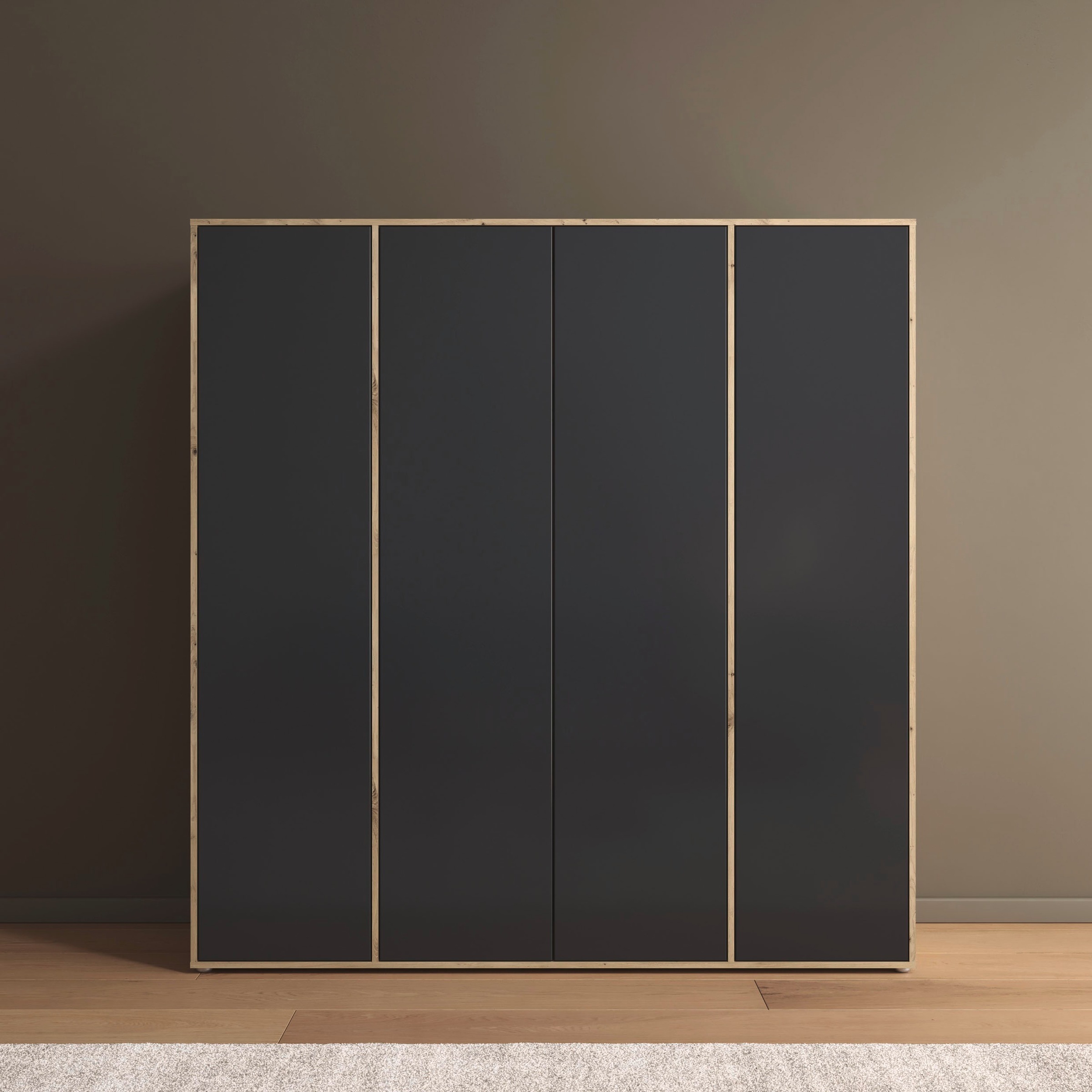 rauch Drehtürenschrank "Kleiderschrank Schrank Garderobe Wäscheschrank NABILA viel Stauraum" in 3 verschiedenen Ausstattungen BASIC/CLASSIC/PREMIUM, in 2 Breiten mit Push-to-Open Funktion TOPSELLER MADE IN GERMANY