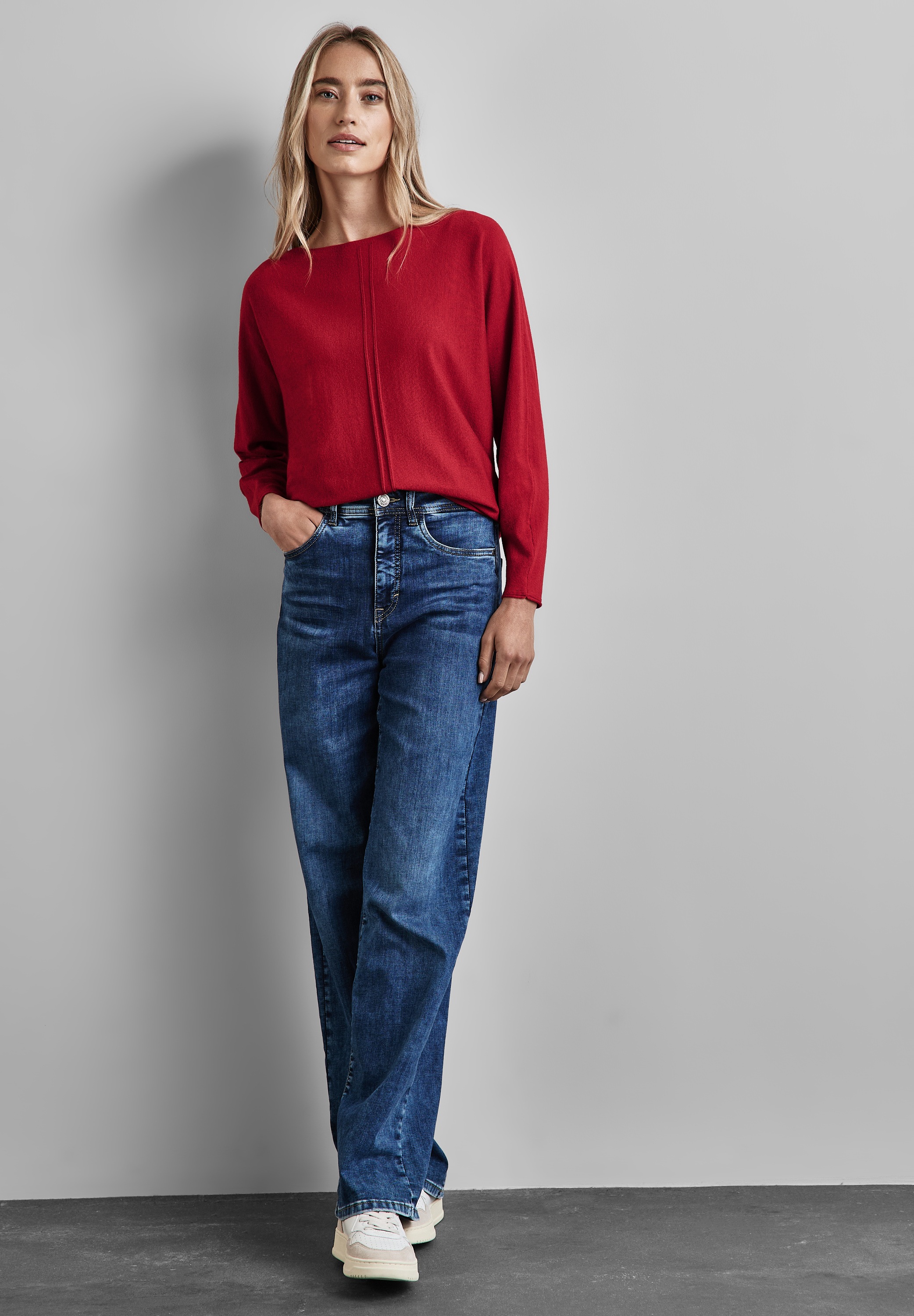 STREET ONE Strickpullover, mit U-Boot-Ausschnitt