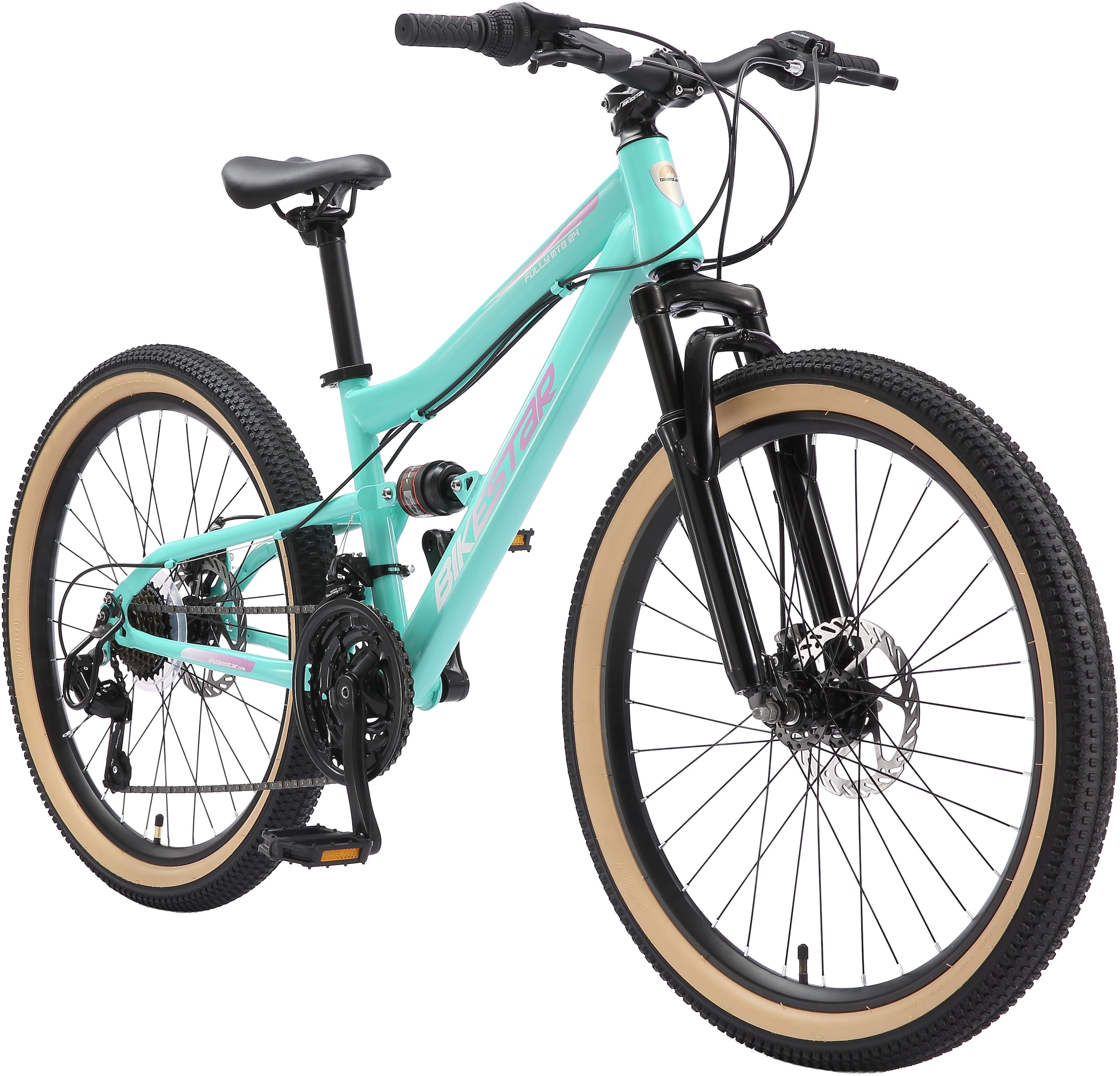 Bikestar Jugendfahrrad, 21 Gang, Shimano, RD-TY21 Schaltwerk, Kettenschaltung