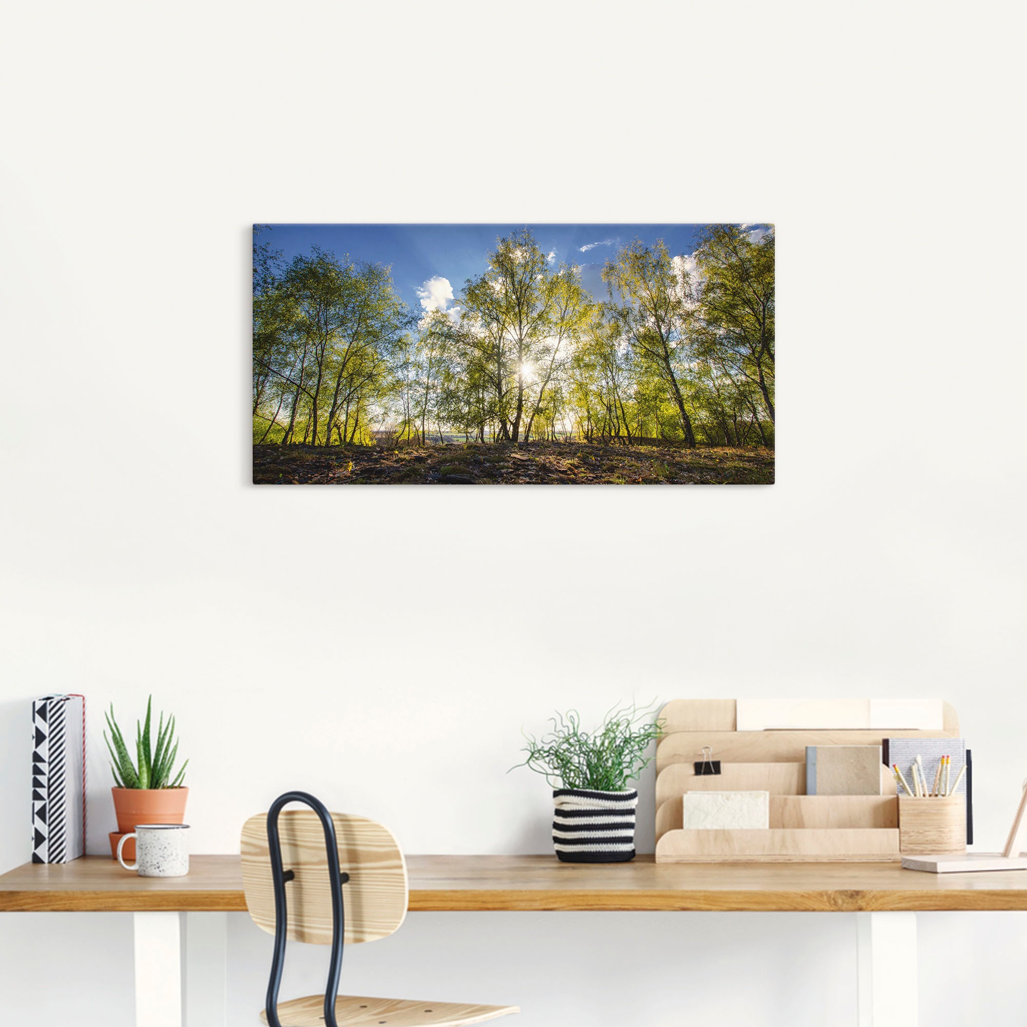 Artland Leinwandbild »Frühlingssonne«, Wald, (1 St.), auf Keilrahmen gespannt