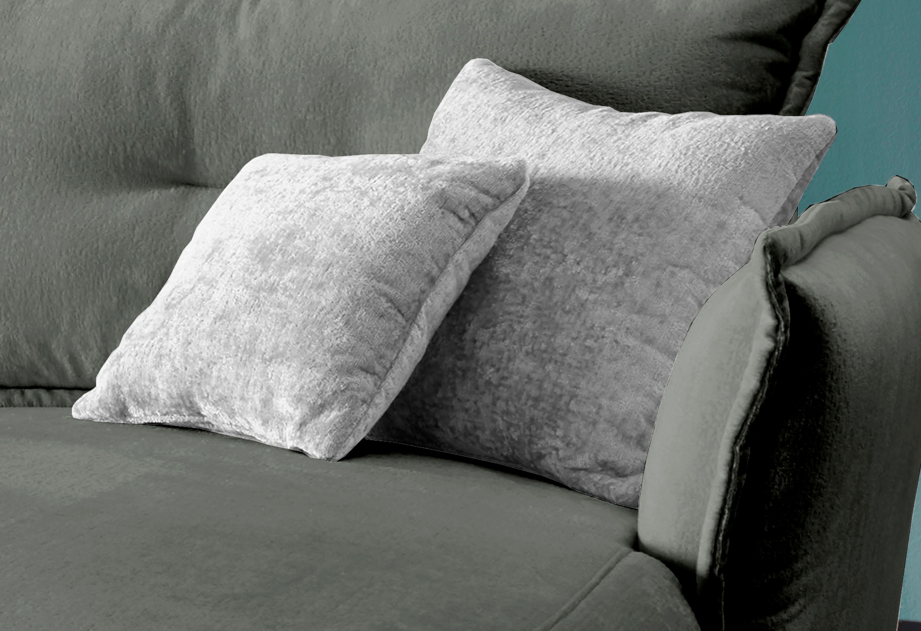 INOSIGN Ecksofa »Lazio modern und bequem, schmale Armlehnen, tolle Detailverarbeitung«, zwei verschiedene Fußfarben wählbar