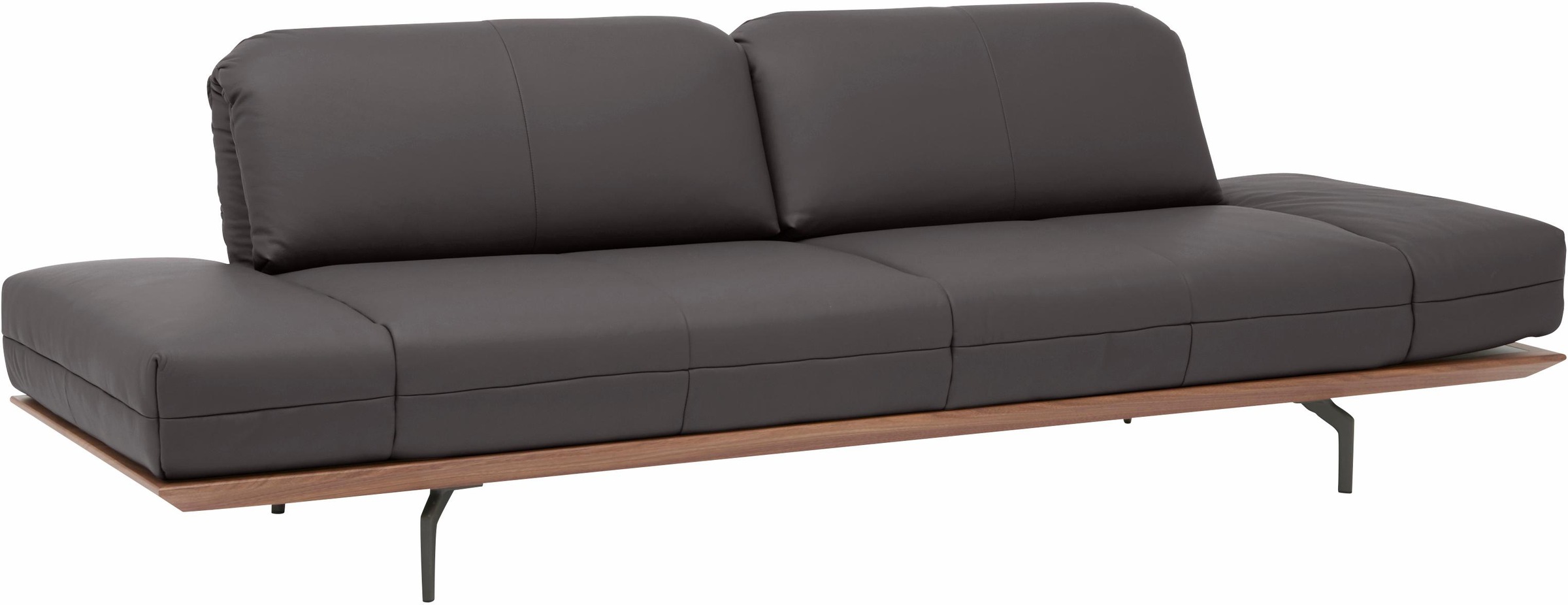 hülsta sofa 3-Sitzer »hs.420«, in 2 Qualitäten, Holzrahmen in Eiche Natur oder Nußbaum, Breite 232 cm