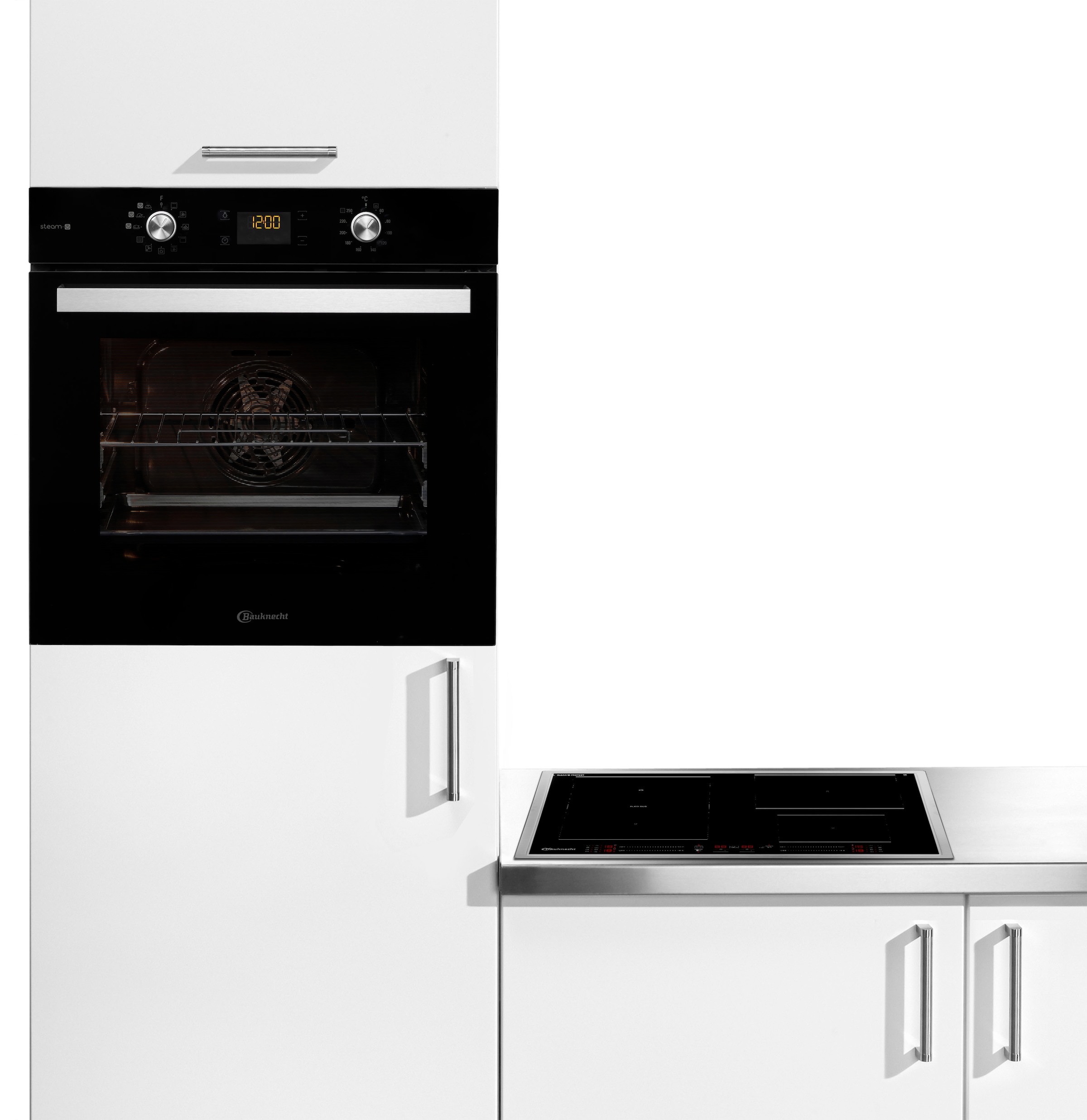 Backofen-Set »BAKO BLACK STEAM PROTECT«, BAK5S KP8V2 BLG, mit 2-fach-Teleskopauszug,...