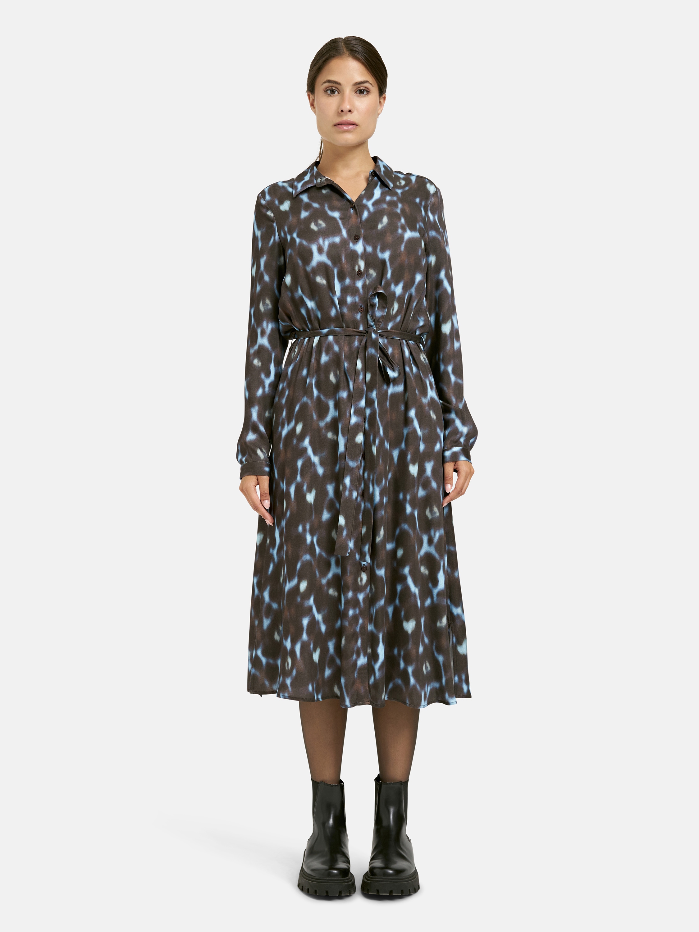 Milano Italy Maxikleid Eingrifftaschen mit Bindegürtel günstig online kaufen