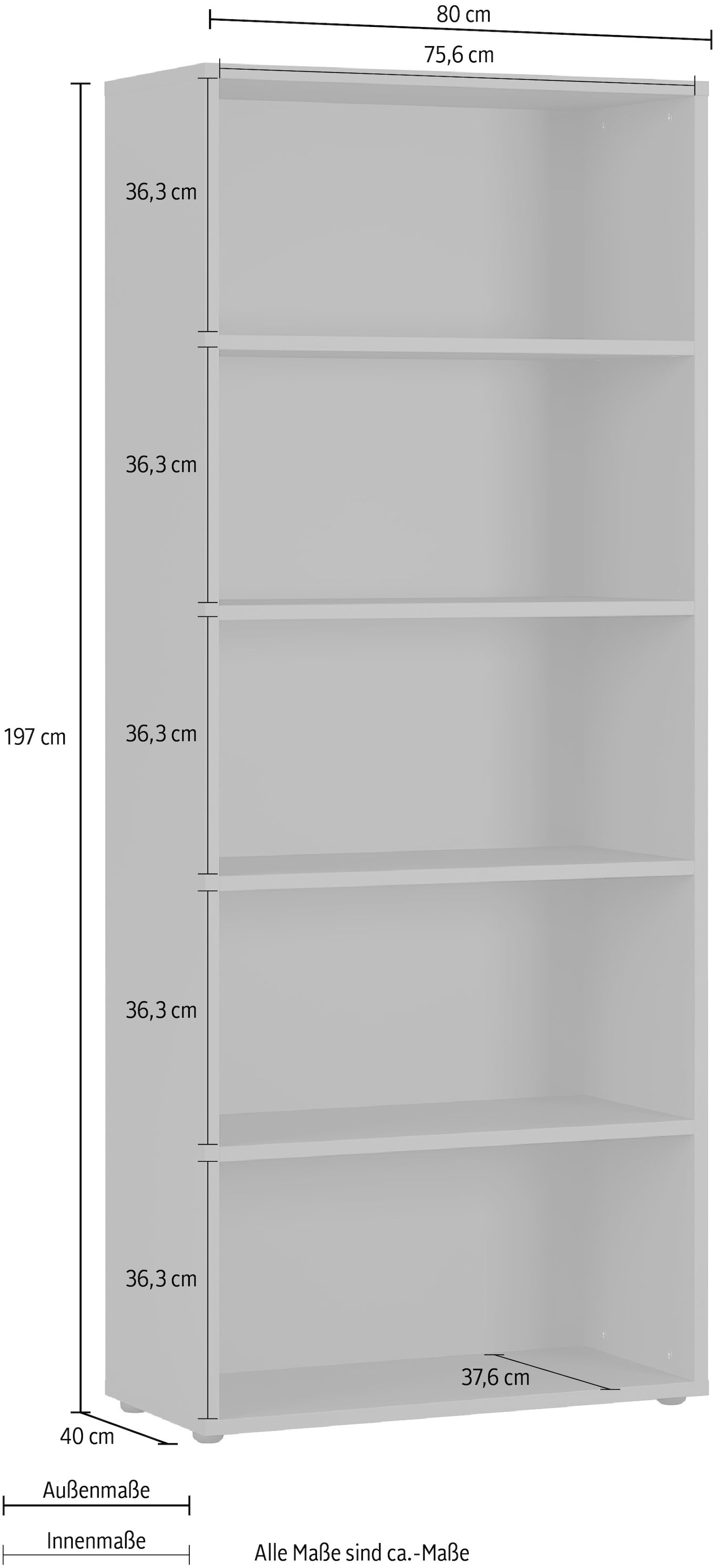 GERMANIA Aktenregal »GW-Agenda Aktenregal«, mit verstellbaren Einlegeböden, Breite 45 oder 80 cm, Made in Germany