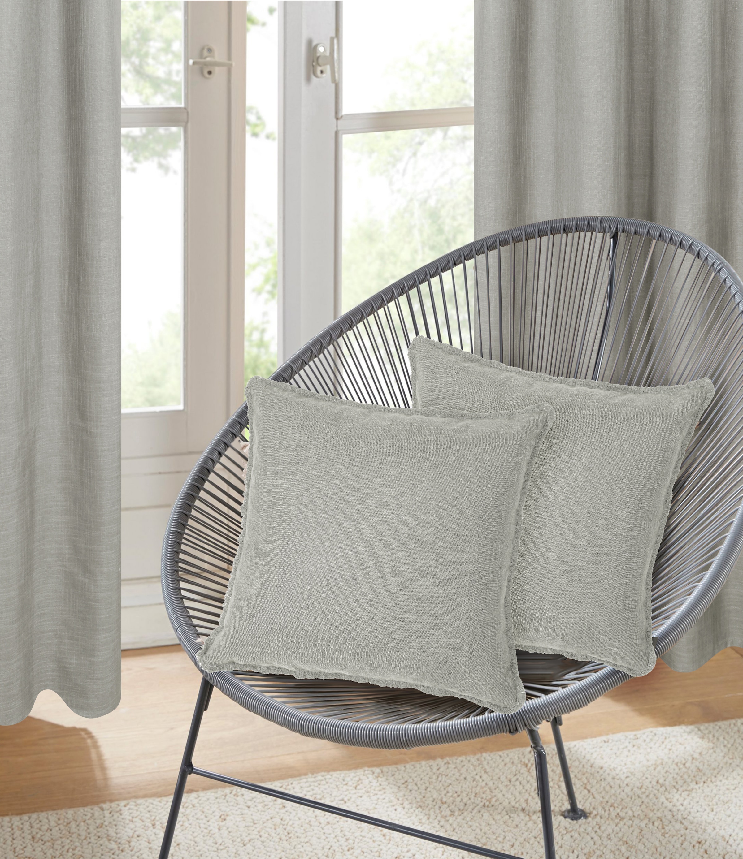 LeGer Home by Lena Gercke Kissenbezug "Marusha" Leinenoptik, 50x50 Dekokiss günstig online kaufen