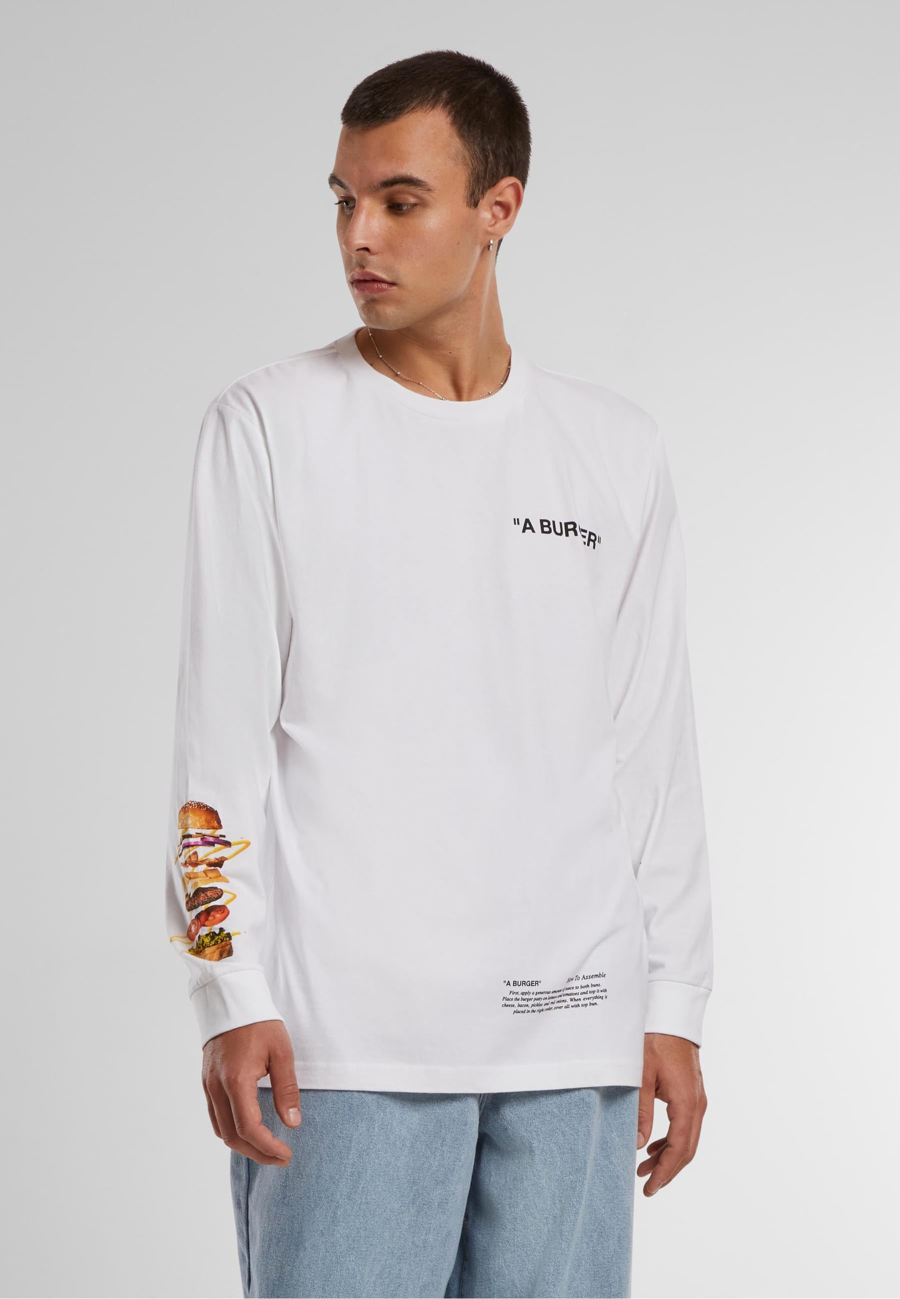 MisterTee Longsleeve »MisterTee Herren Burger Longsleeve«, (1 tlg.)