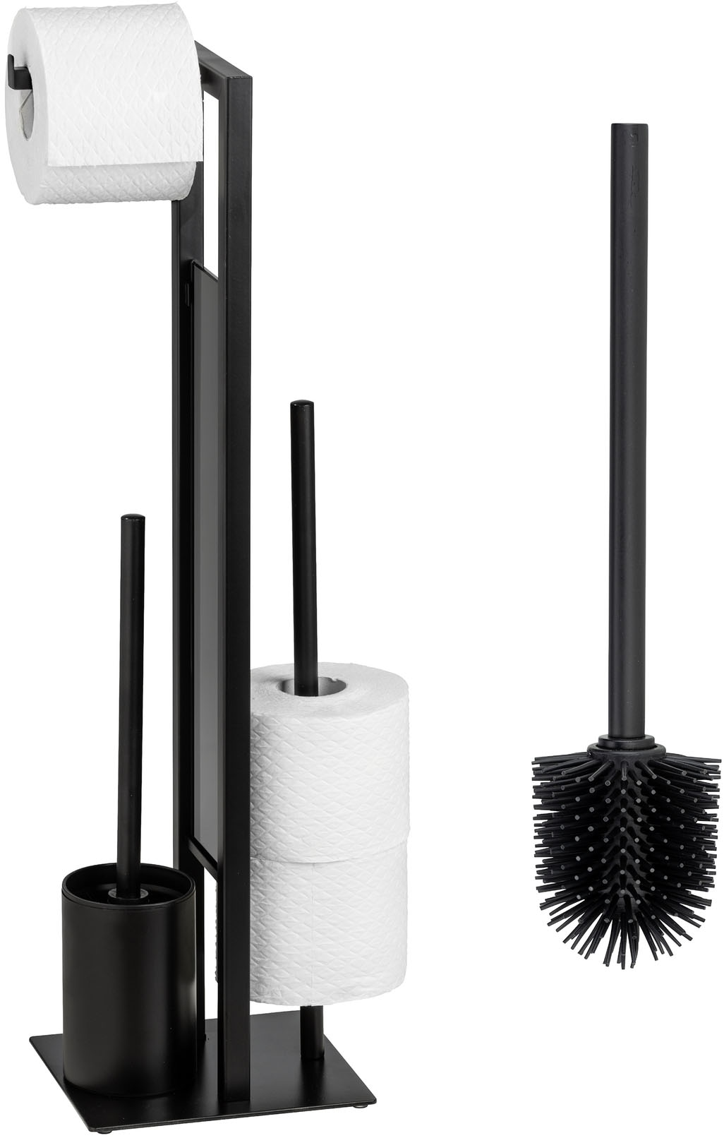 WENKO WC-Garnitur "Rivalta" Set aus Sicherheitsglas  Stahl günstig online kaufen