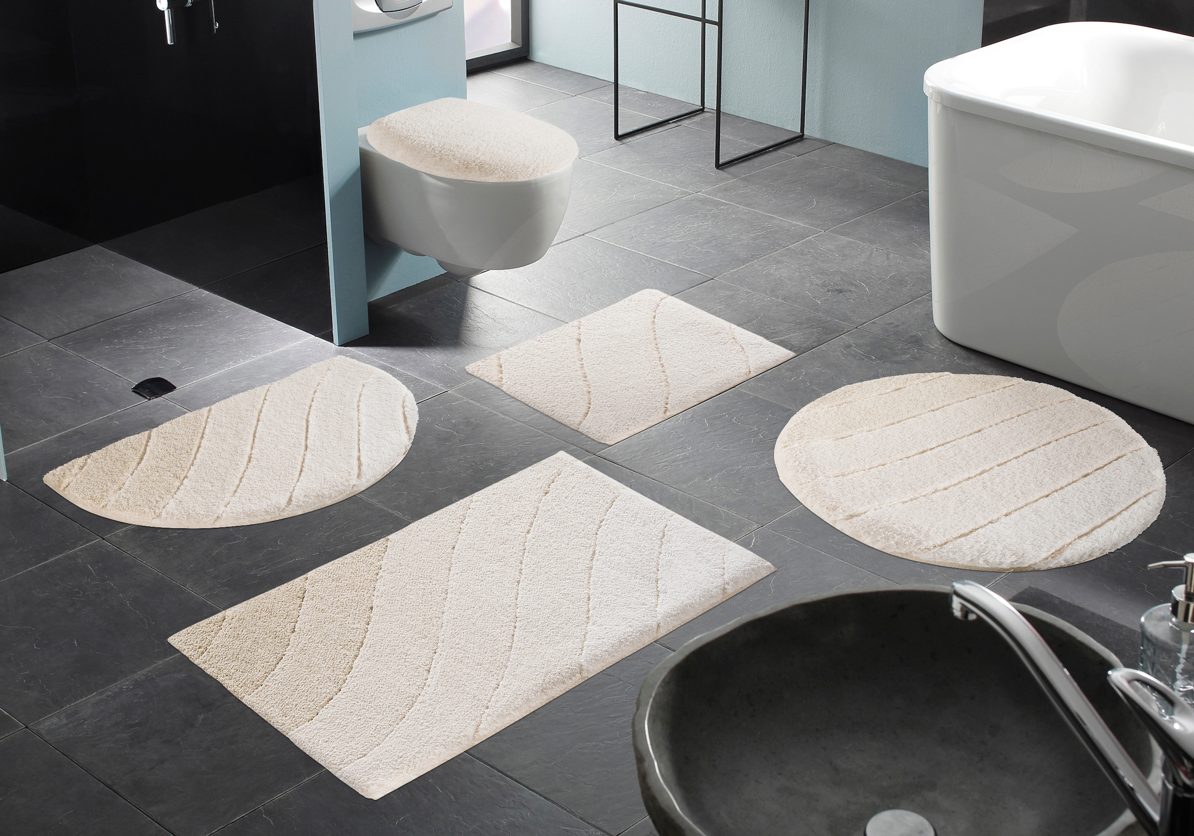 Kleine Wolke Badematte "Donna" Höhe 20 mm rutschhemmend beschichtet fußbode günstig online kaufen