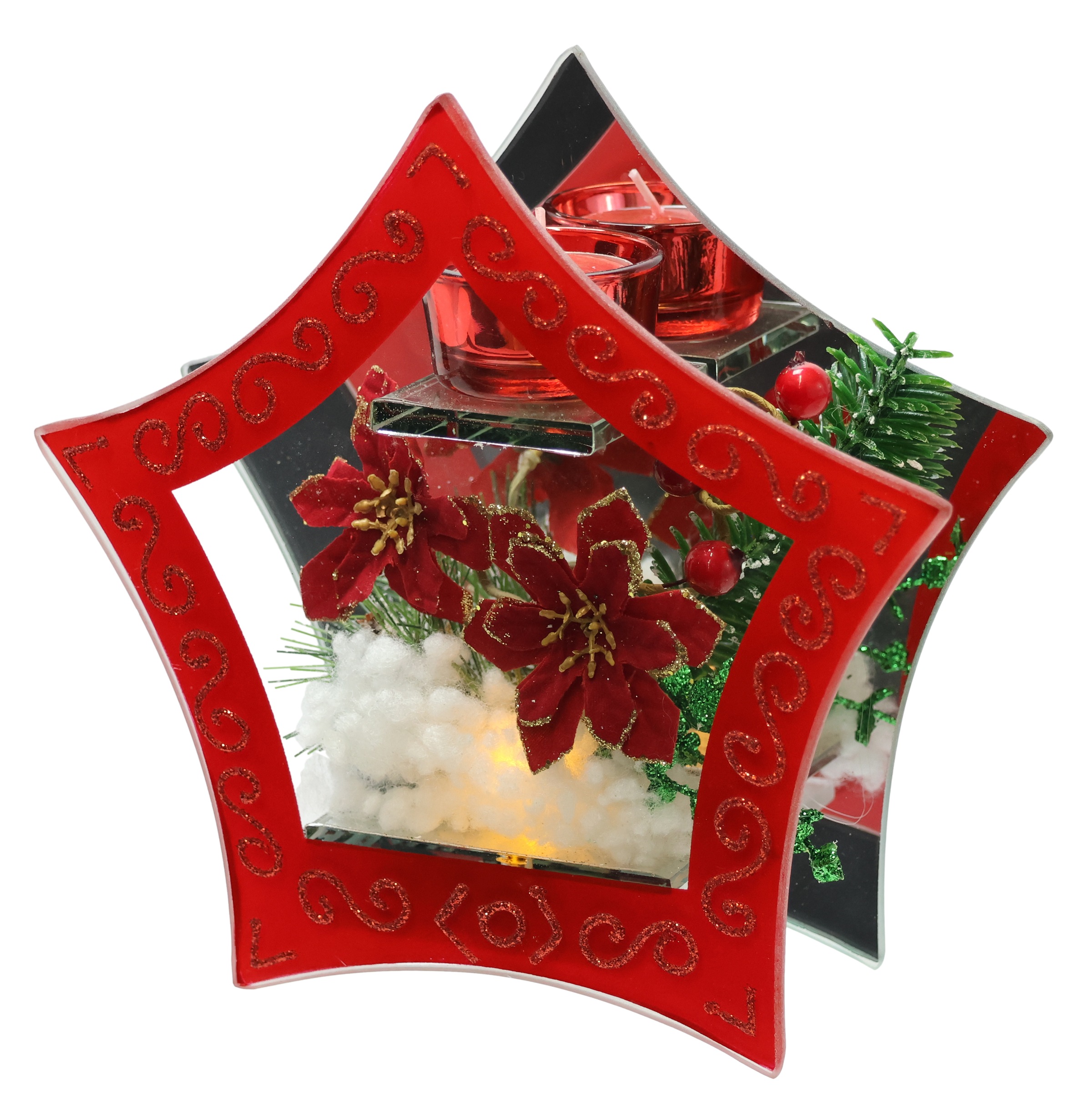 I.GE.A. Teelichthalter "Deko-Objekt mit LED Licht und Teelichtkerze" Mit Ch günstig online kaufen