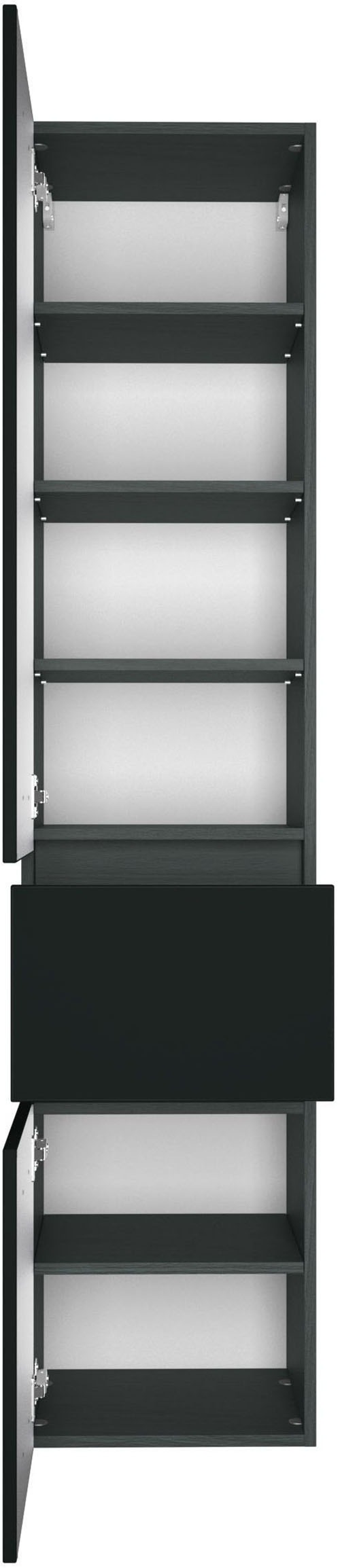 welltime Badmöbel-Set »Welltime Möbel Baabe Waschtisch-Set 3tlg. oder 5tlg.«, (3 St.), gedämpfte Scharniere und Softclose-Funktion, inklusive LED-Beleuchtung