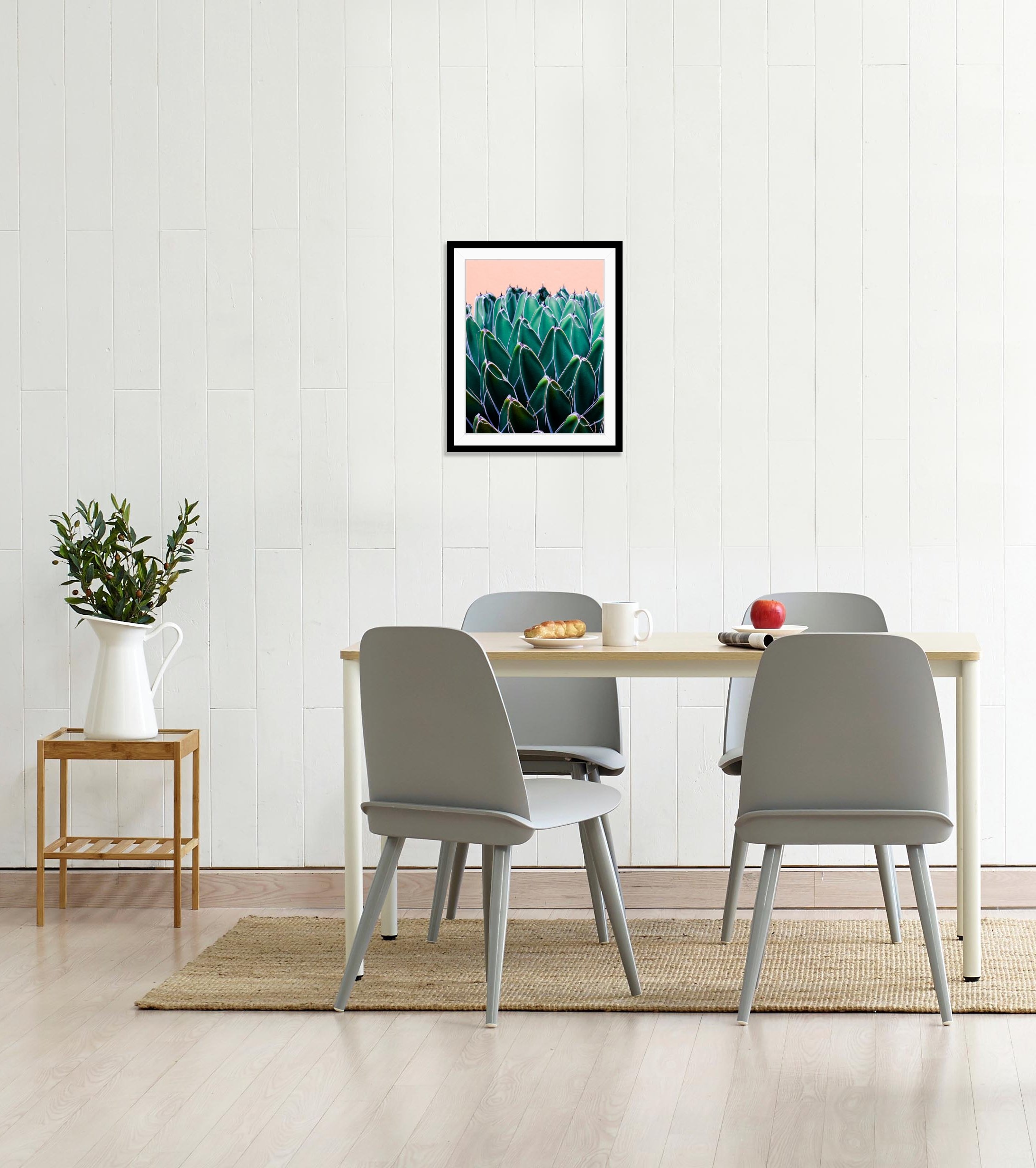 queence Bild »Ruby« Blätter | Kunst | Pflanzen | Pflanzenbilder HD Premium Poster-Druck inkl. Holzrahmen