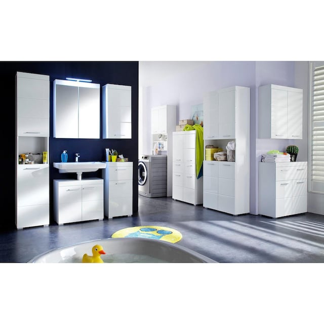 INOSIGN Waschbeckenunterschrank »Avena«, Höhe 56 cm, Badezimmerschrank mit 2  Türen und Aussparung | BAUR