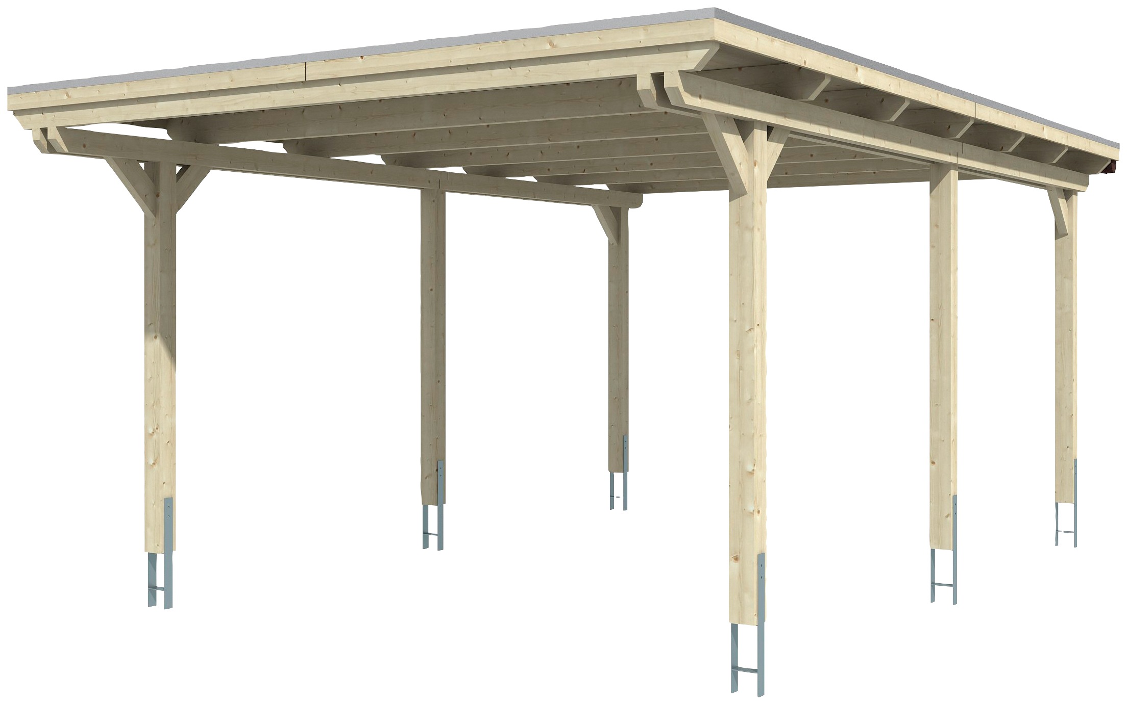 SKAN HOLZ Einzelcarport 'Emsland' 404 x 604 cm unbehandelt