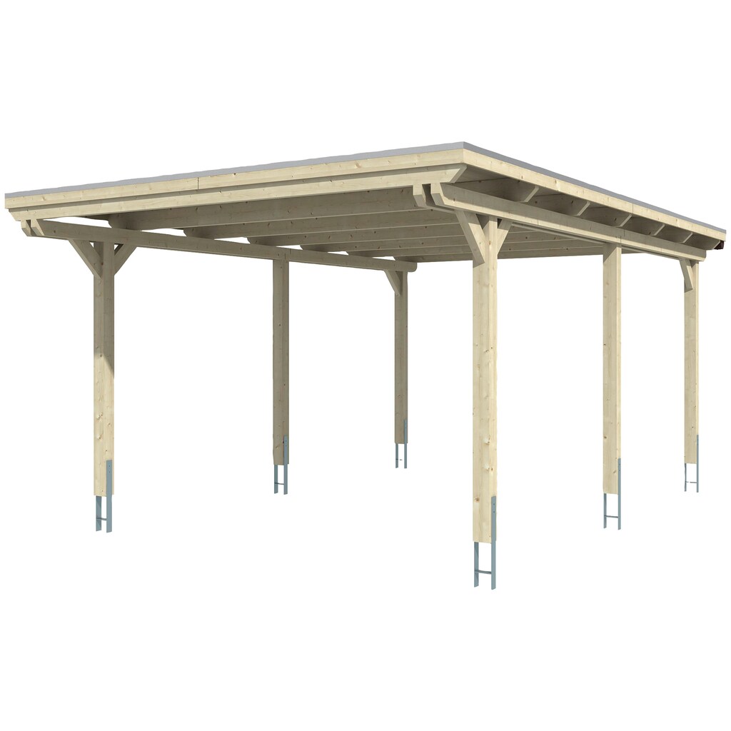 Skanholz Einzelcarport »Emsland«, Holz, 341 cm, natur