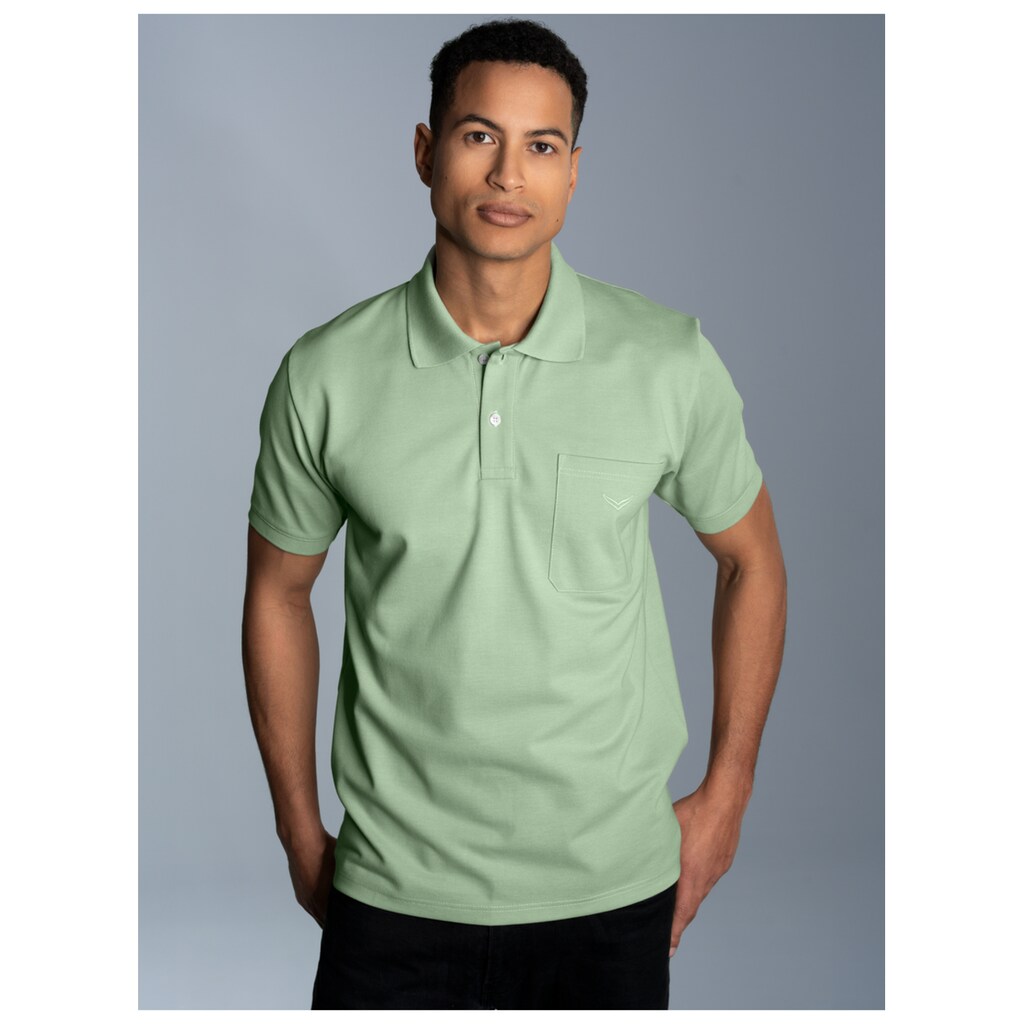 Trigema Poloshirt »TRIGEMA Polohemd mit Brusttasche«, (1 tlg.)