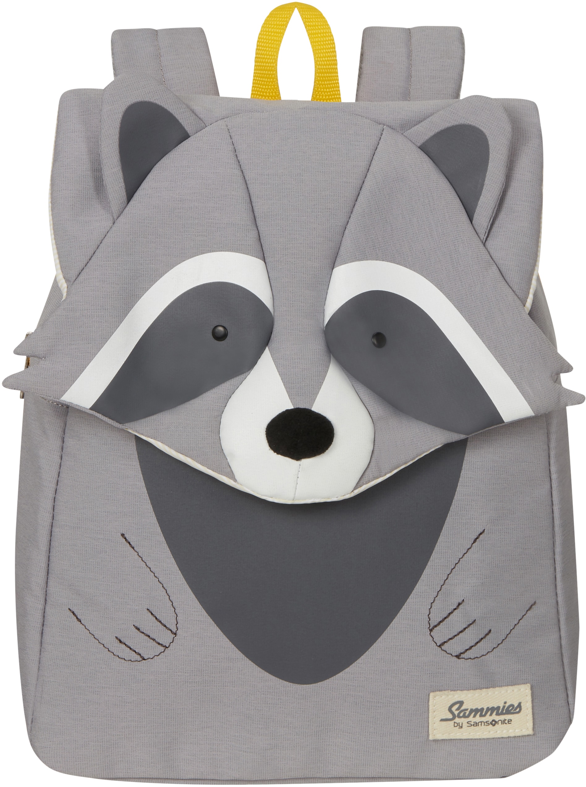 Samsonite Kinderrucksack "Happy Sammies ECO, Racoon Remy, S+", reflektierende Details, Kindergartenrucksack Kinderfreize