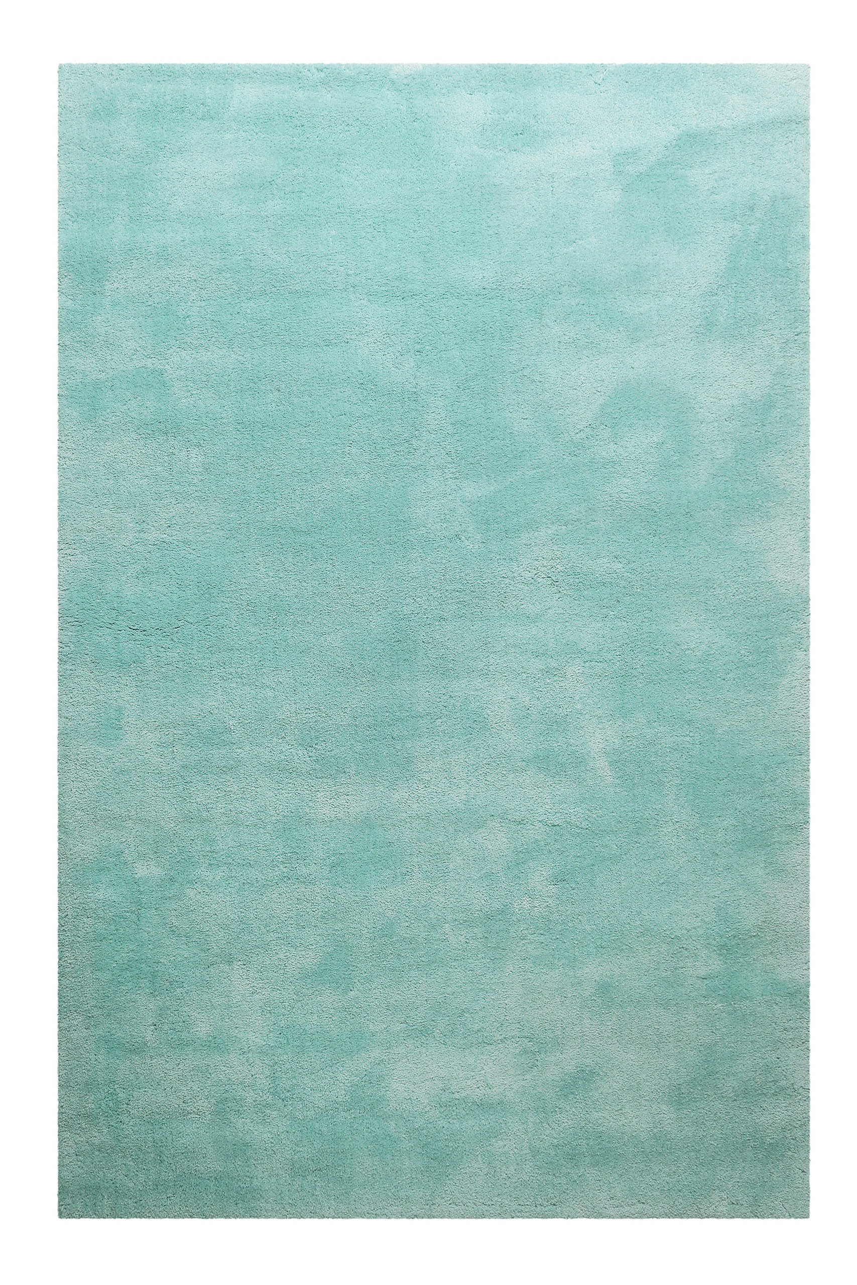 Teppich HOMIE LIVING "Pisa", blau (türkis), B:200cm H:25mm L:290cm, Polyester, Teppiche, Teppich, Hochflor, Microfaser, uni, weich, Shaggy, Wohnzimmer, Schlafzimmer