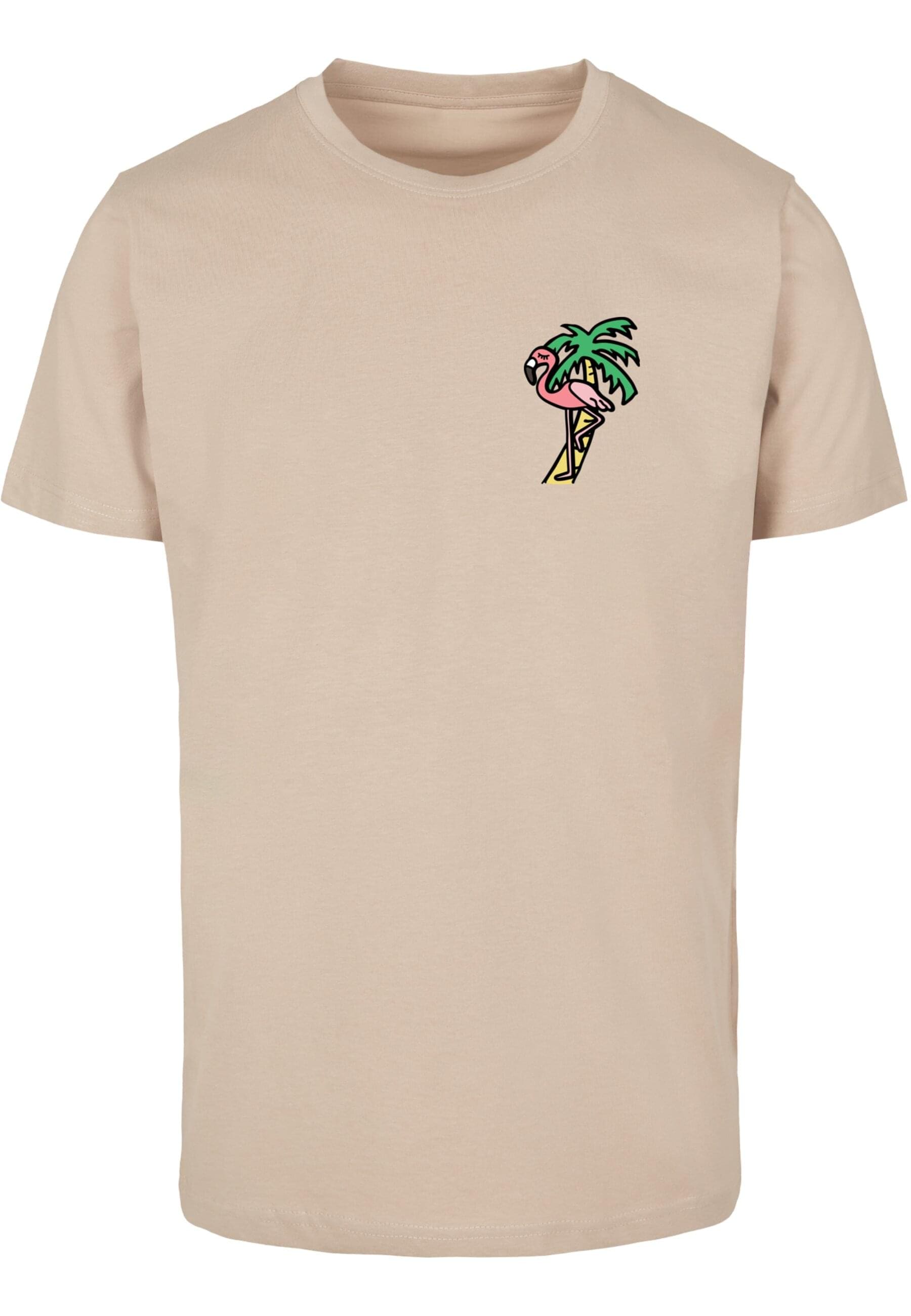 MisterTee Kurzarmshirt "MisterTee Herren Flamingo T-Shirt Round Neck" 1 Stk günstig online kaufen