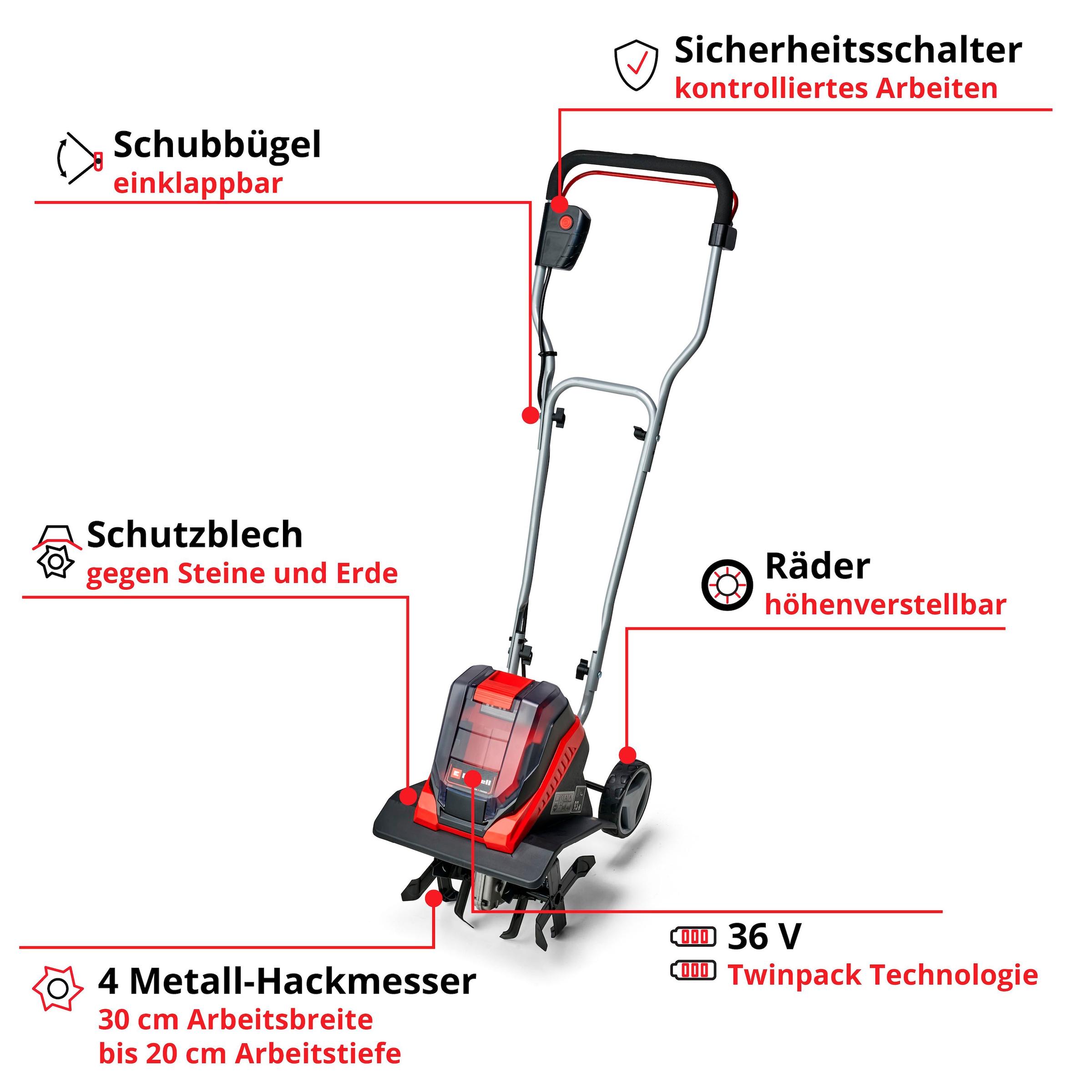 Einhell Akku-Motorhacke »GE-CR 30 Li-Solo«, ohne Akku