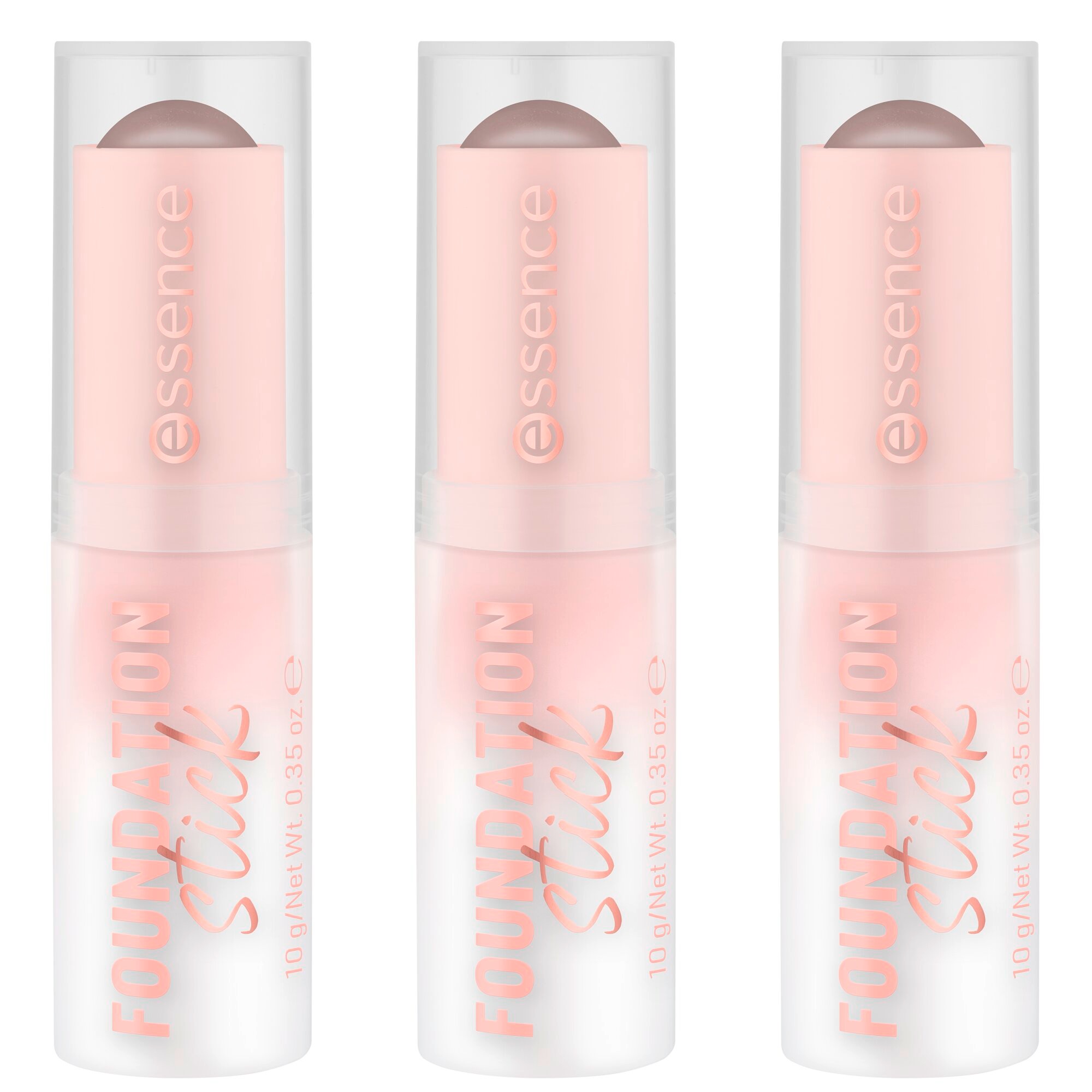 ESSENCE Damen Foundation "FOUNDATION stick", 30 g, braun, Teint-Kosmetika, Cremig und leicht verblendbar, Matt-Finish, variable Deckkraft.