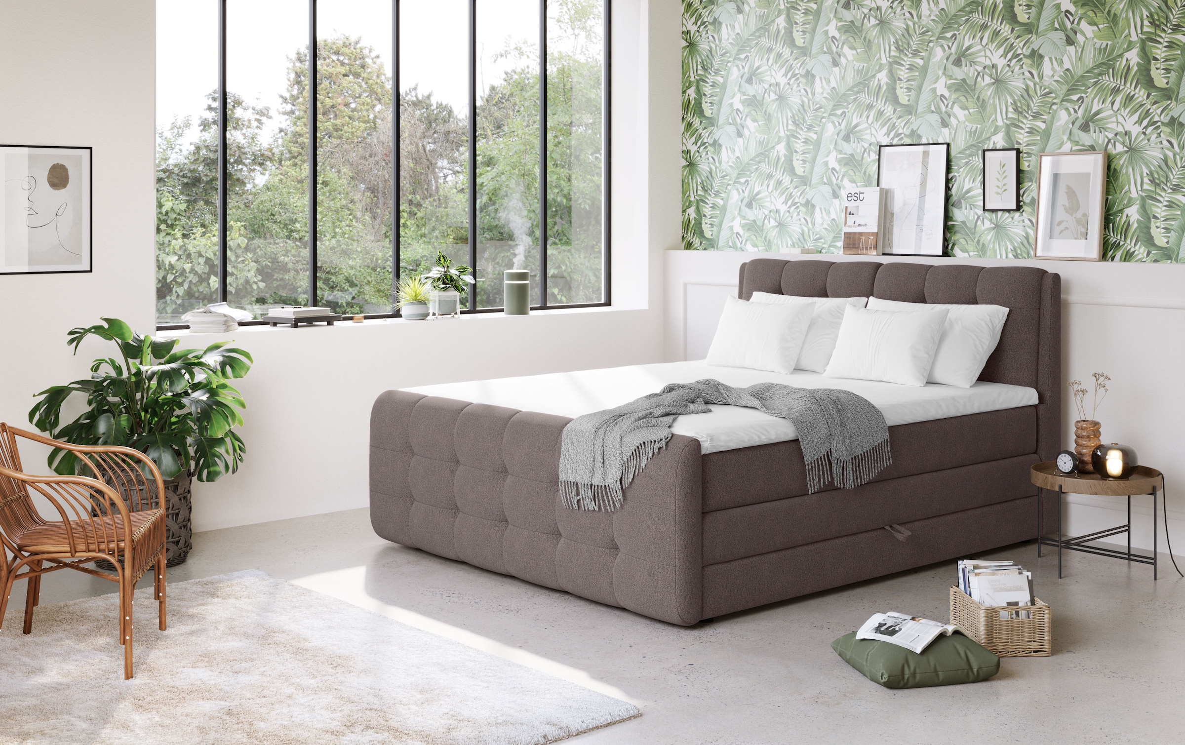 COTTA Boxspringbett »Fort mit Bettkasten, inkl. Topper«, erhältlich in verschiedenen Breiten (160cm, 180cm & 200cm)