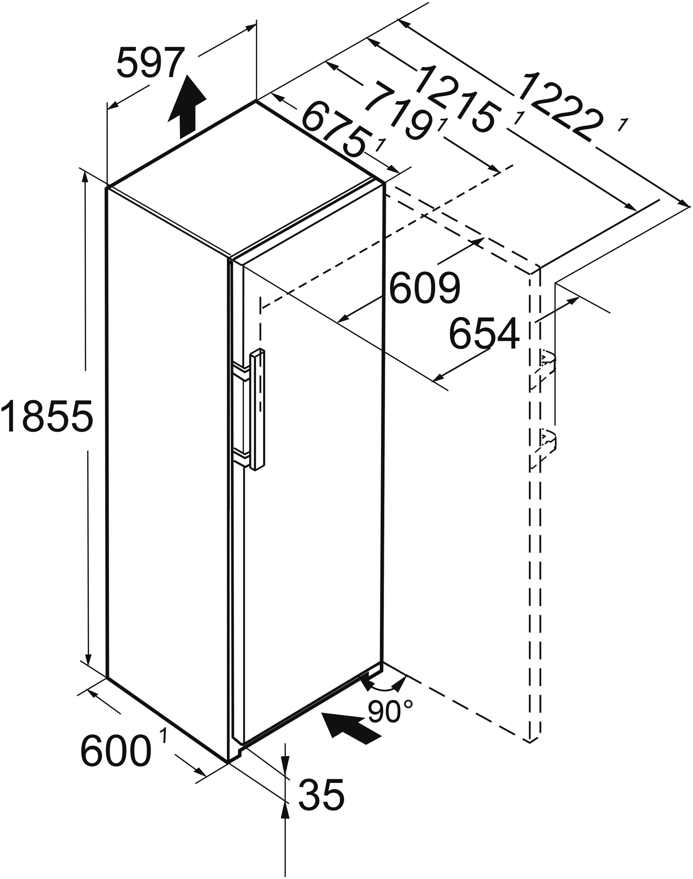 Liebherr Gefrierschrank »FNc 7277_992396251«, 185,5 cm hoch, 69,7 cm breit