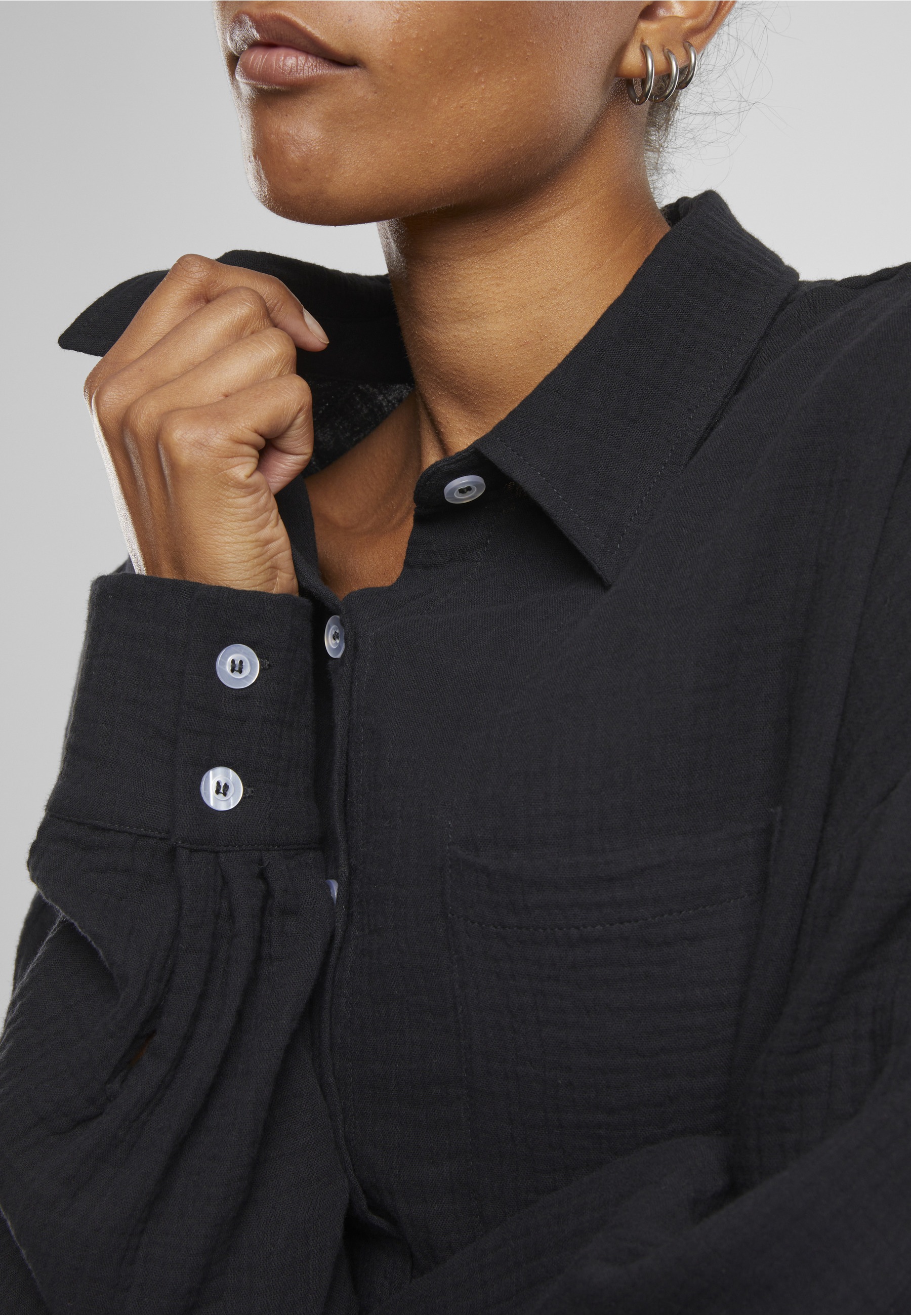 URBAN CLASSICS Klassische Bluse »Urban Classics Ladies Oversized Musselin Blouse«