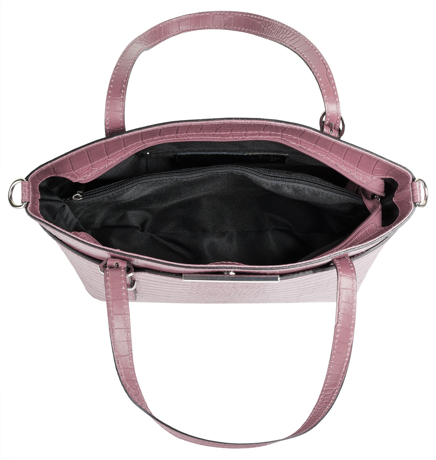 Cluty Henkeltasche, echt Leder, Made in Italy