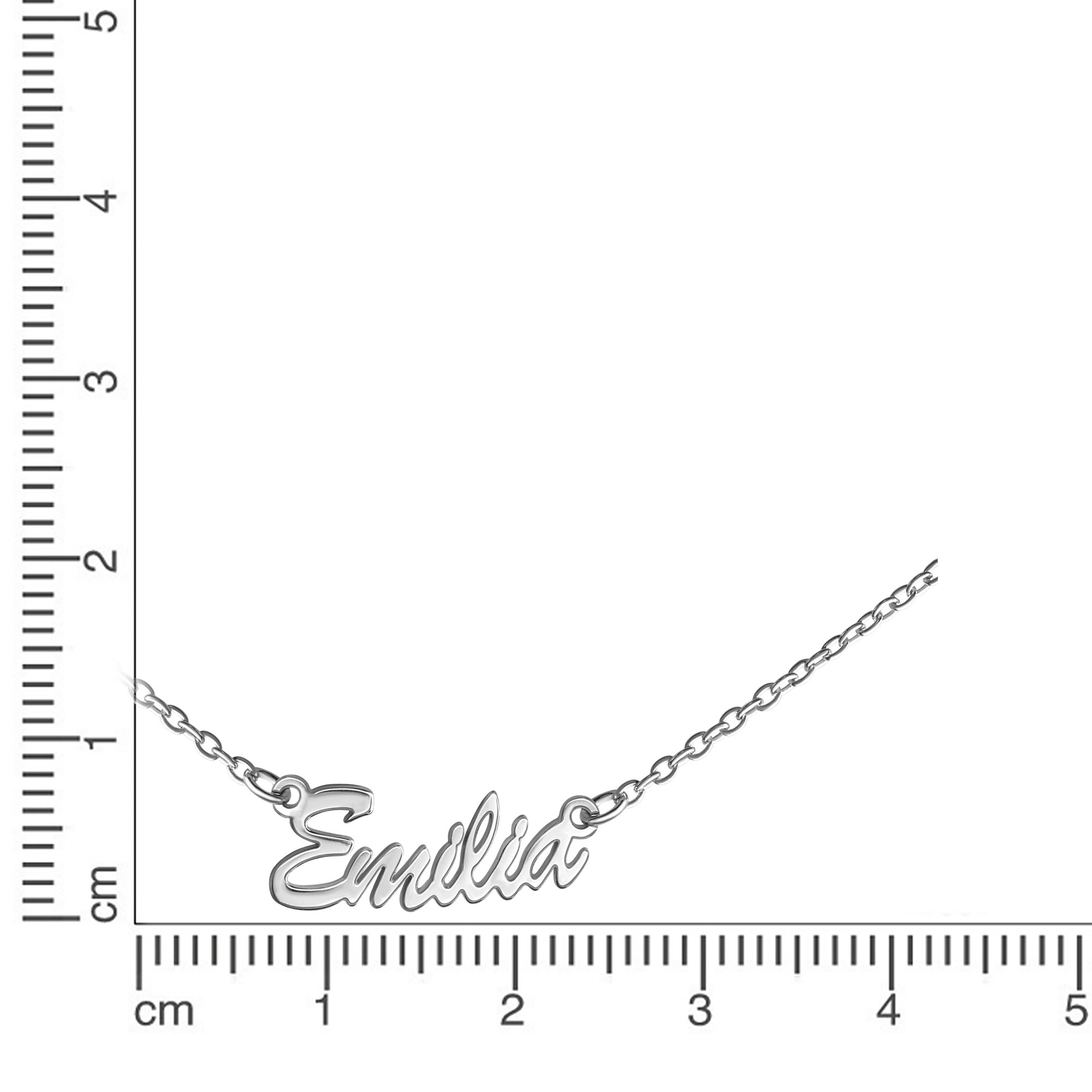 Vivance Collierkettchen »925/- Sterling Silber rhodiniert Namenskette«