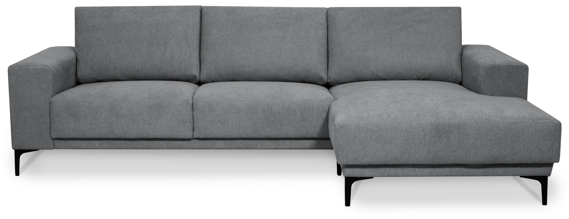 Places of Style Ecksofa »Xander, L-Form,«, Breite 280 cm, Soft-Touch Chenille, schwarze Metallfüße