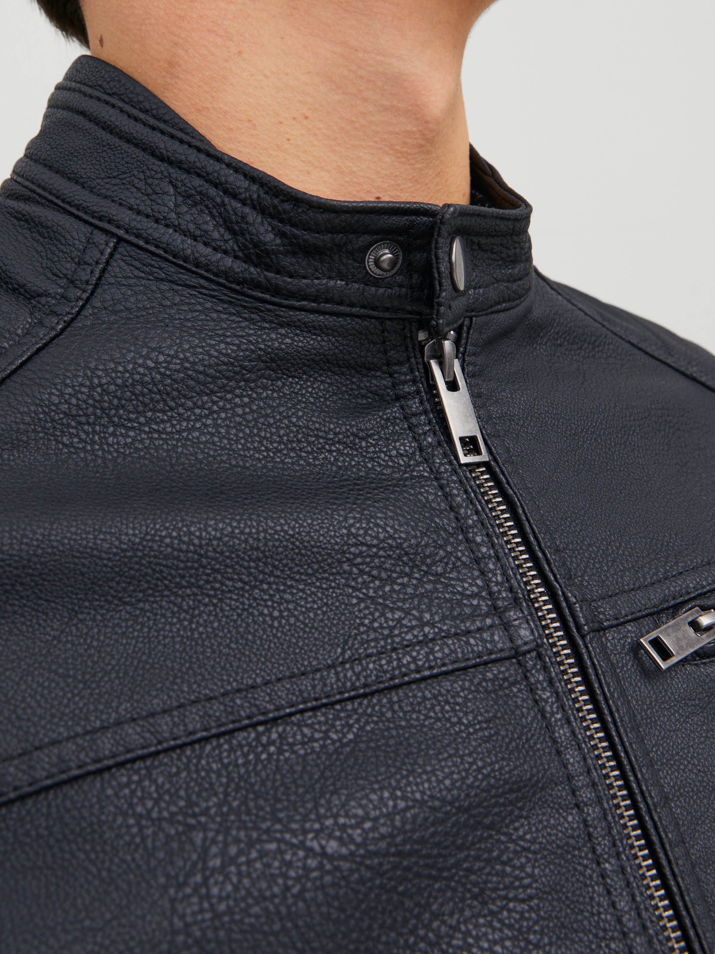 Jack & Jones Lederimitatjacke "JJEROCKY JACKET NOOS" günstig online kaufen