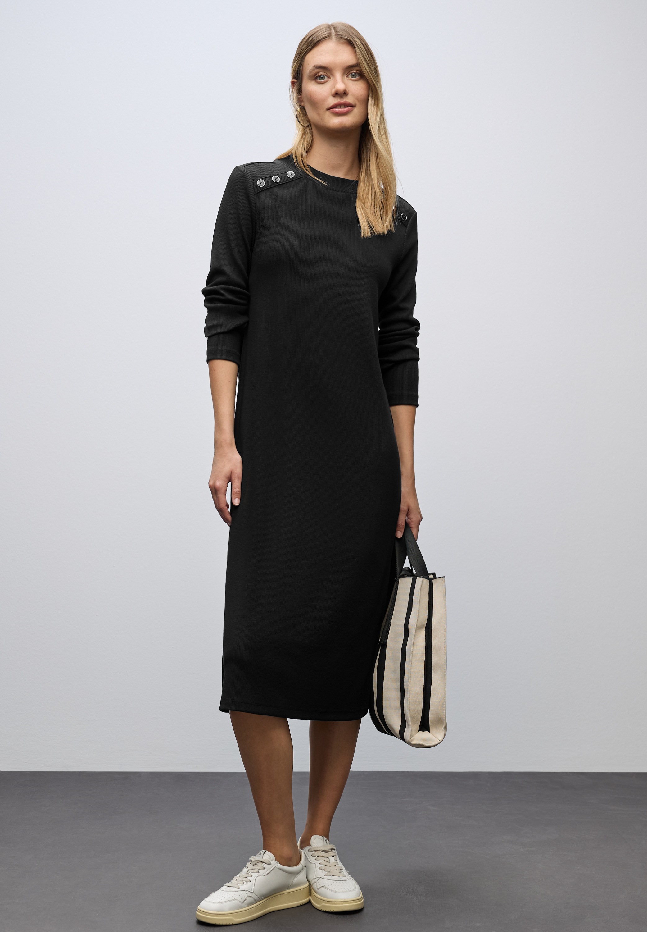 STREET ONE Midikleid Ohne Taschen in Unifarbe günstig online kaufen