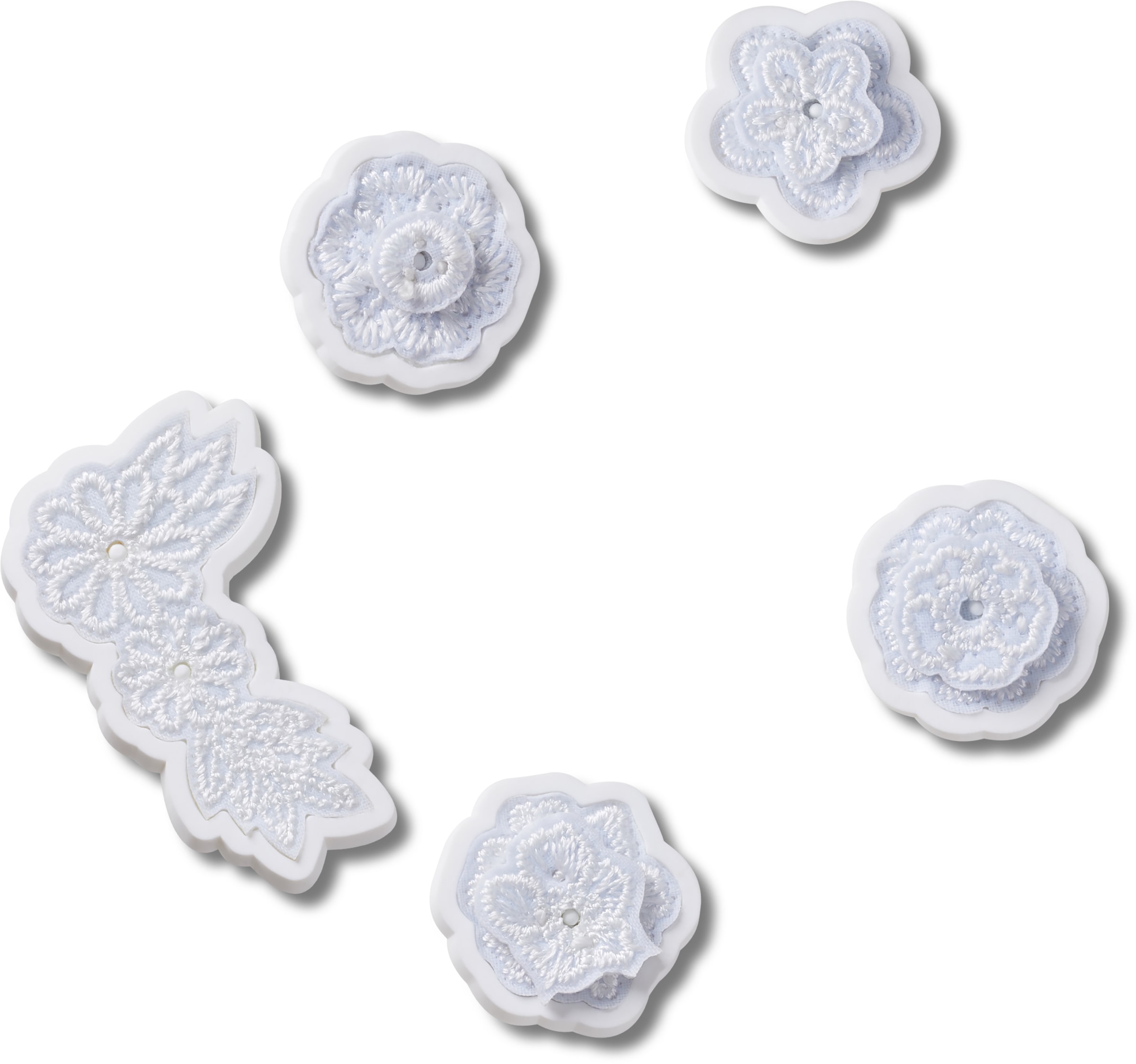 Crocs Schuhanstecker »Jibbitz "White Elegant Floral«, (Set, 5 tlg., Kein Spielzeug. Nicht...