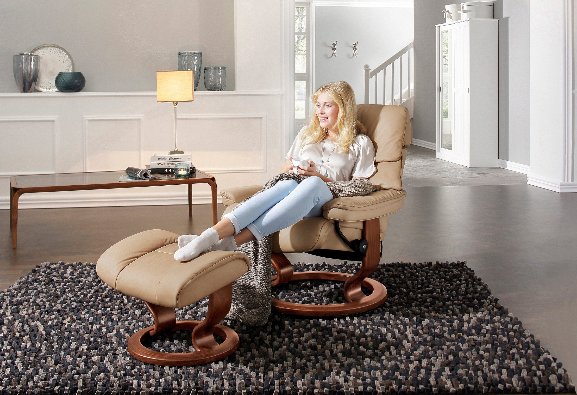 Stressless Relaxsessel "Ruby", (Set, Relaxsessel mit Hocker), mit Classic B günstig online kaufen