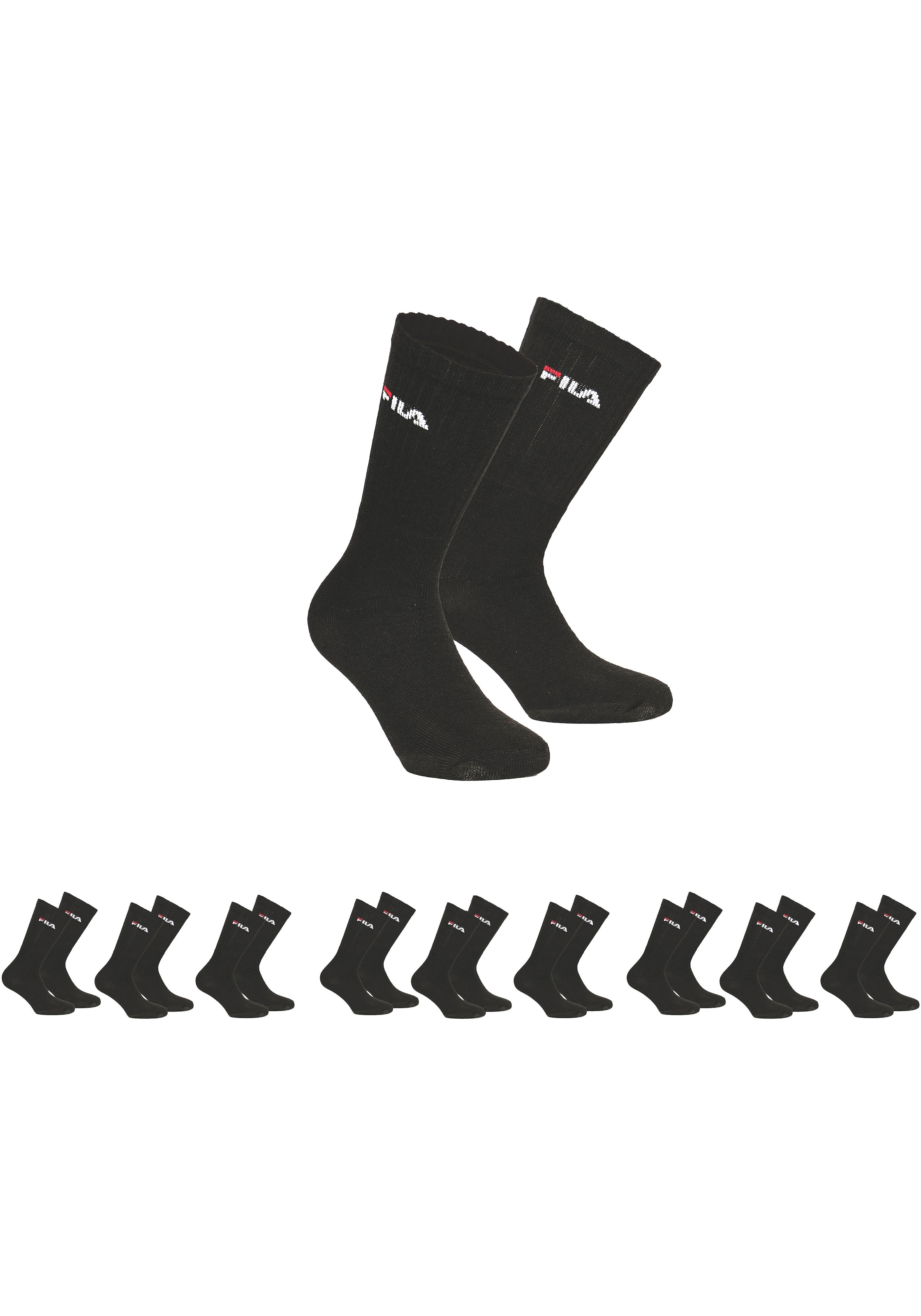 Fila Basicsocken, (9er Pack), mit eingestrickem Logo