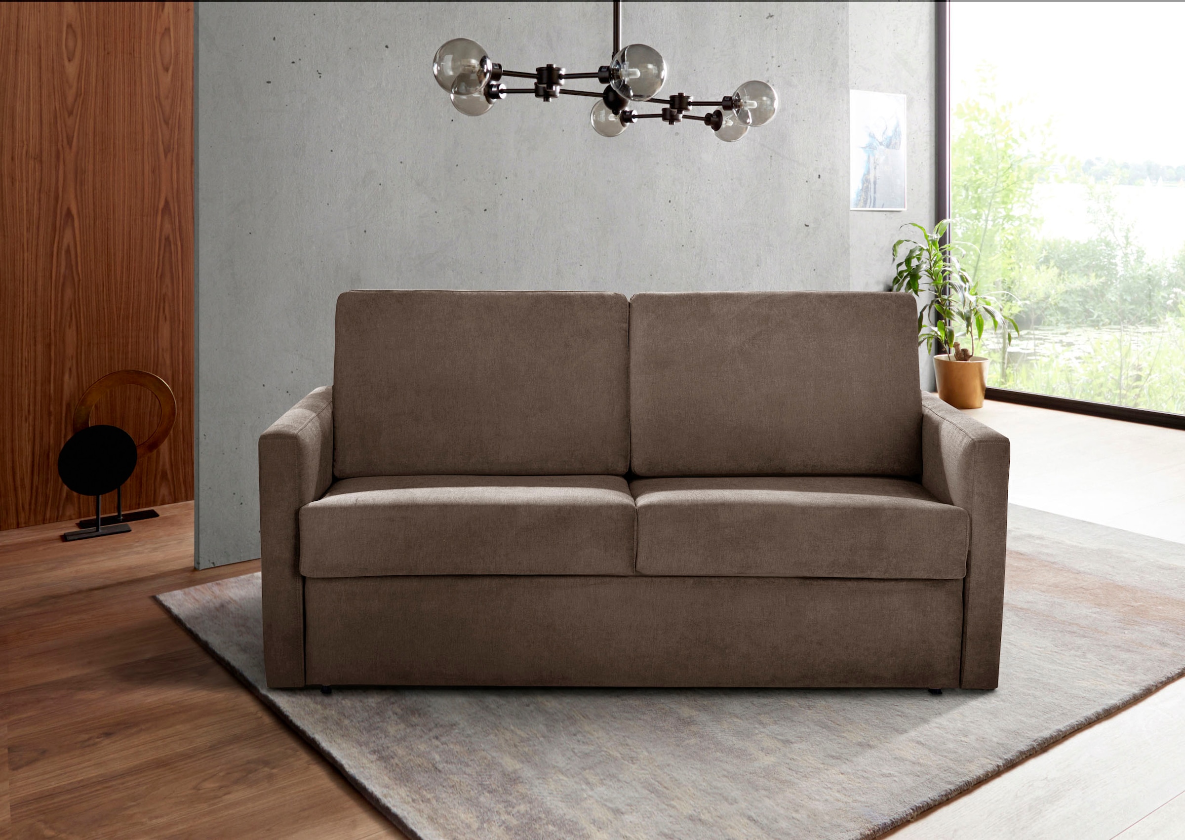 Places of Style Schlafsofa "Goldpoint 162 cm, Dauerschläfer, Liegefläche 120/200cm,", 2-Sitzer mit Bettfunktion, Bonell-