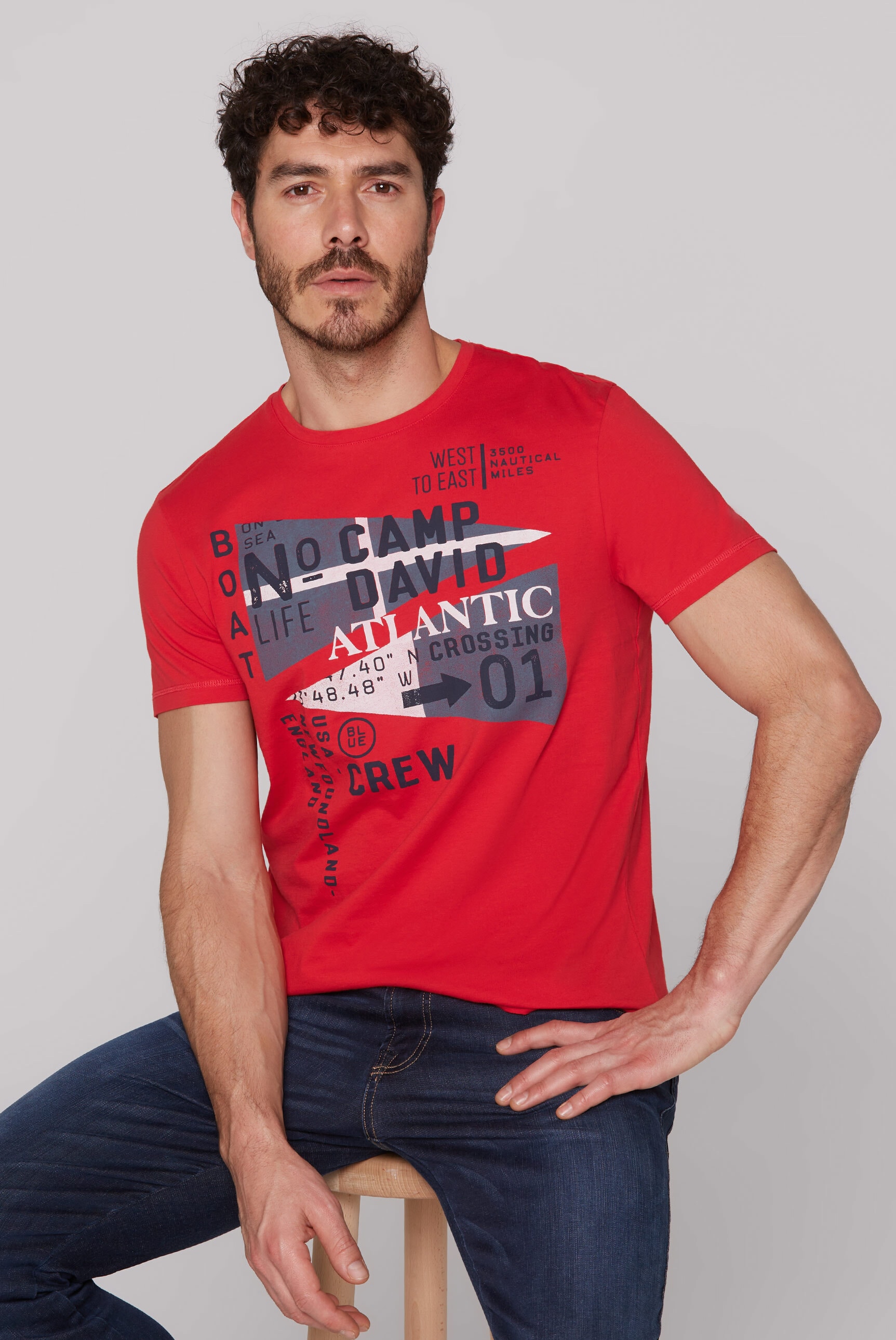 CAMP DAVID Rundhalsshirt, aus Baumwolle günstig online kaufen