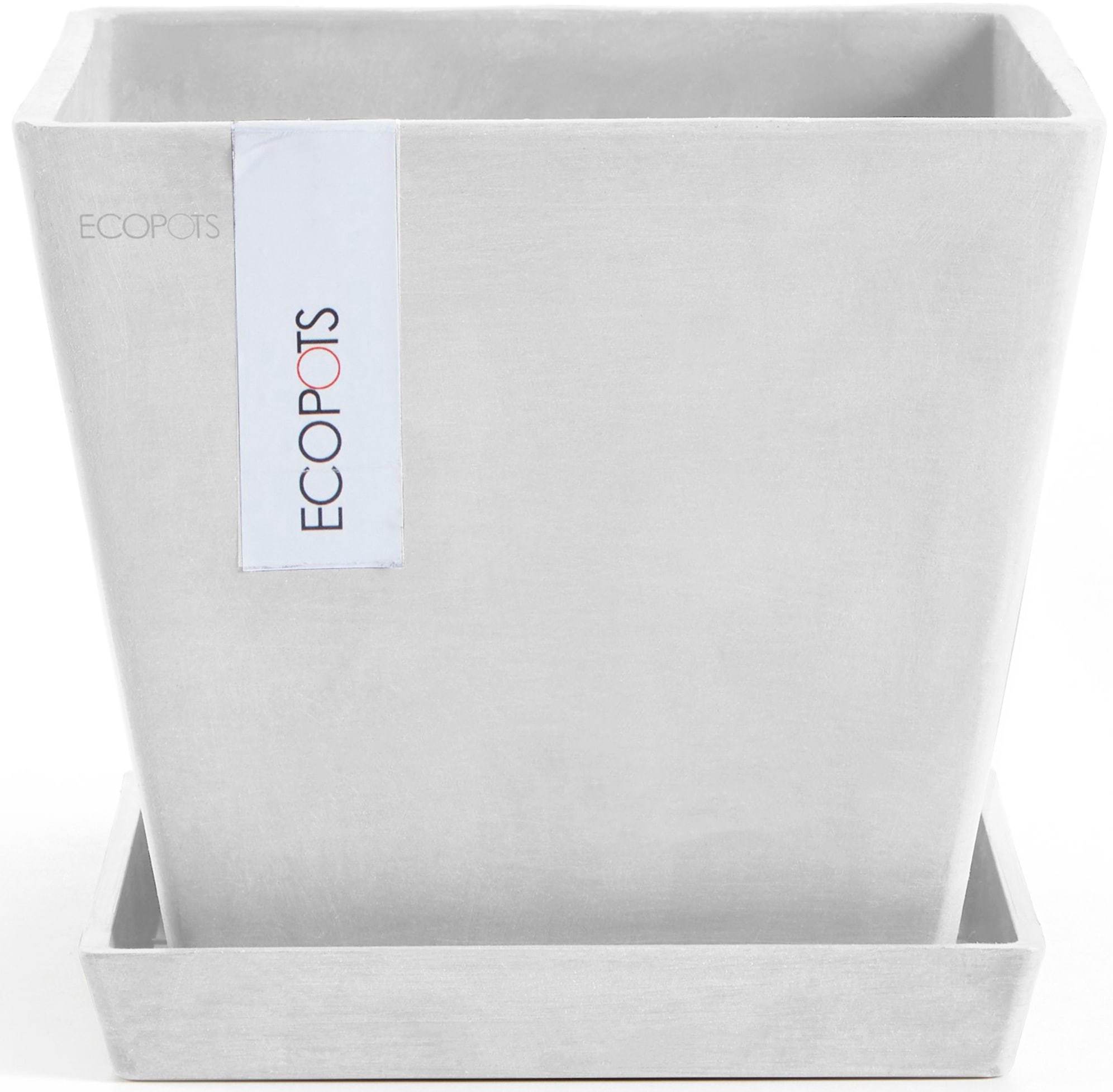 ECOPOTS Blumentopf »Rotterdam 20 Weiß«, für innen und außen: frostsicher, bruchsicher und lichtbeständig