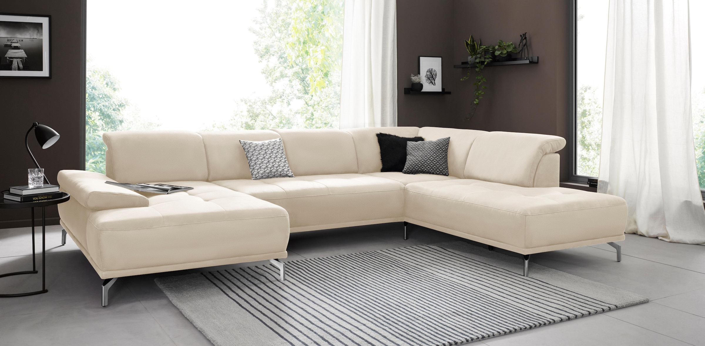 Home affaire Wohnlandschaft "Caluna" Inkl.Sitztiefenverstellung, wahlweise günstig online kaufen