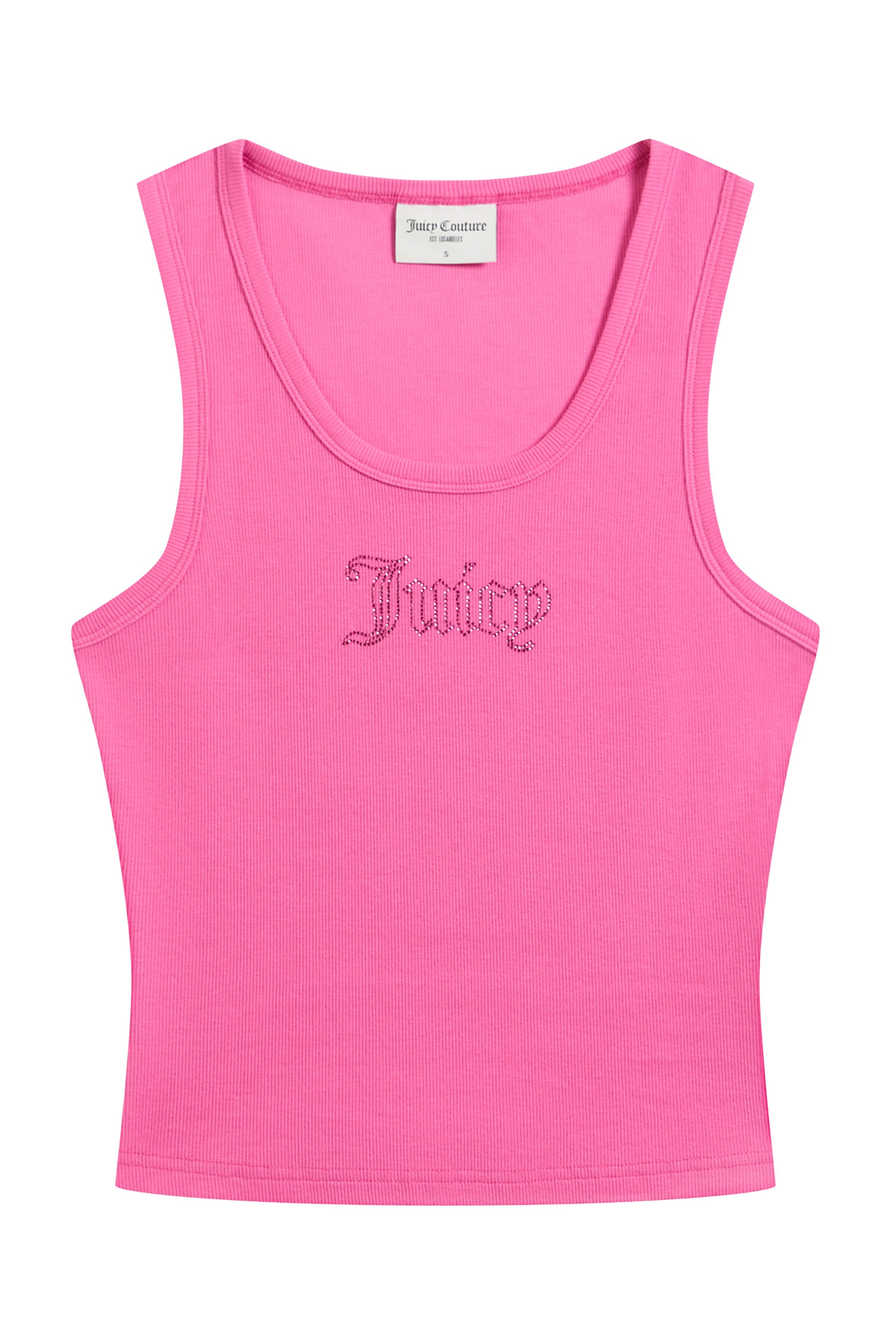 Juicy Couture T-Shirt »THIN STRAP RACER VEST Damen« T-Shirt Damen, Schriftzug, Sportshirt, Trägertop, mit Glitzer, Sale