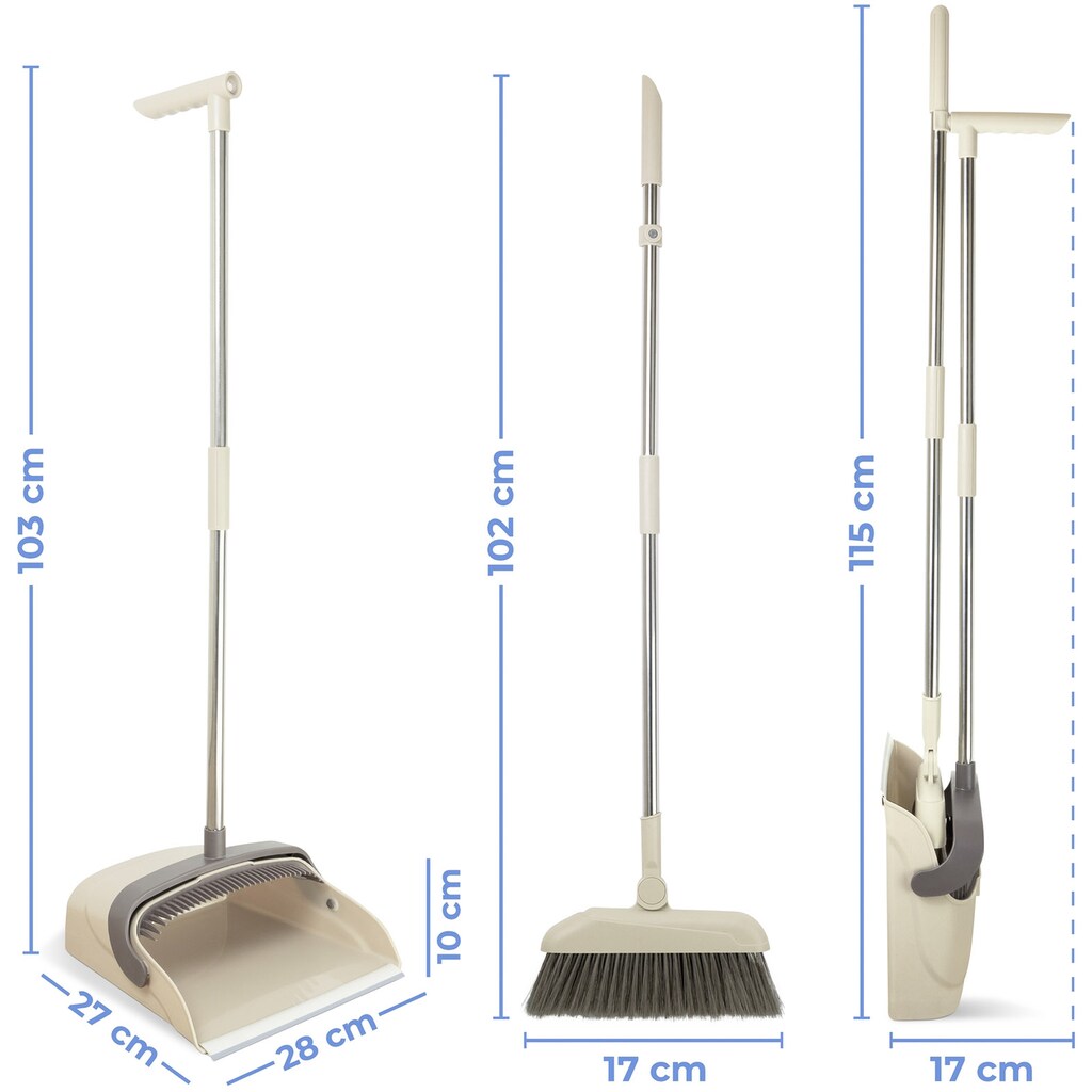 Maximex Kehrgarnitur, Komplett-Set, 2 St., aus Edelstahl