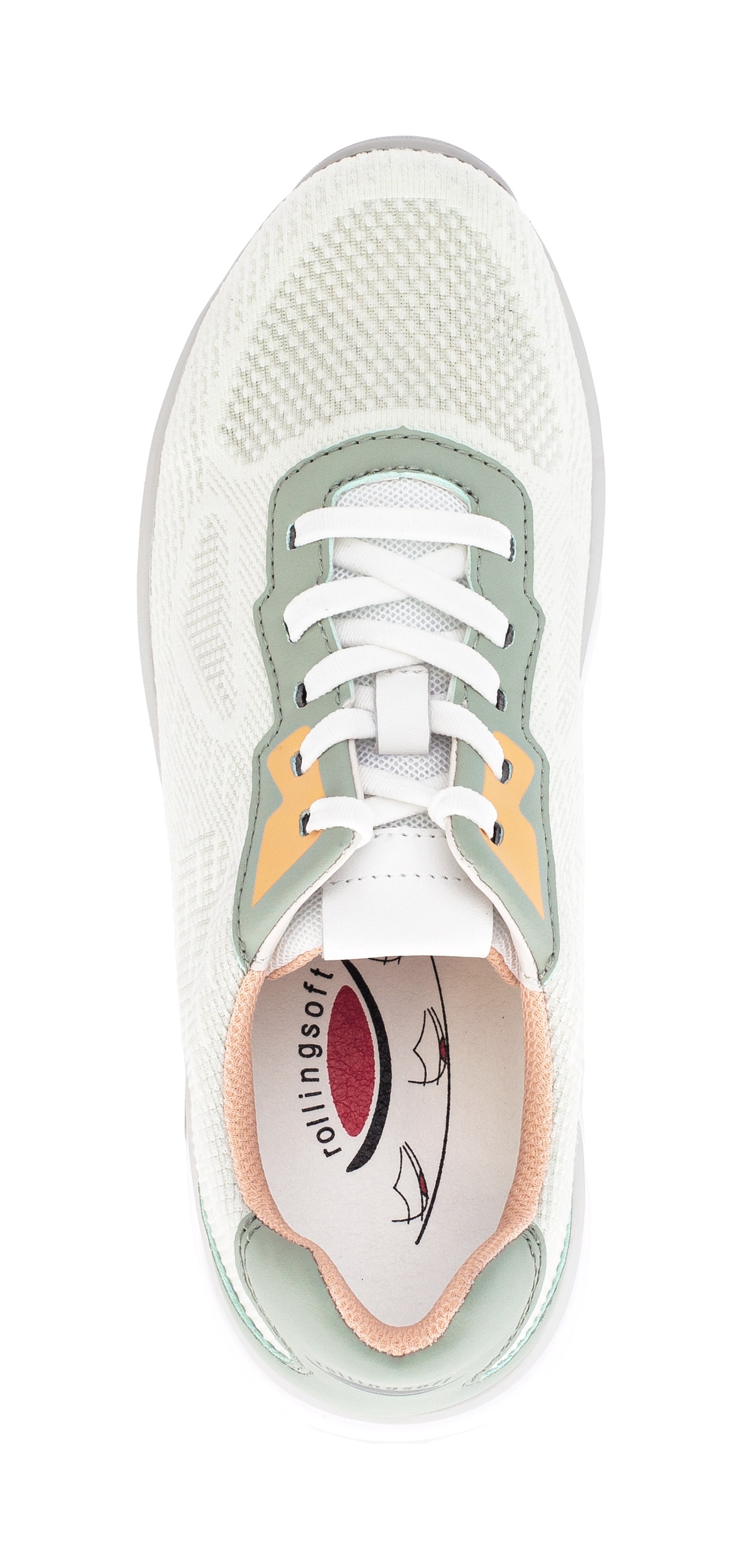 Gabor Rollingsoft Keilsneaker  , Freizeitschuh, Halbschuh, Schnürschuh mit Logo an der Ferse, G-Weite