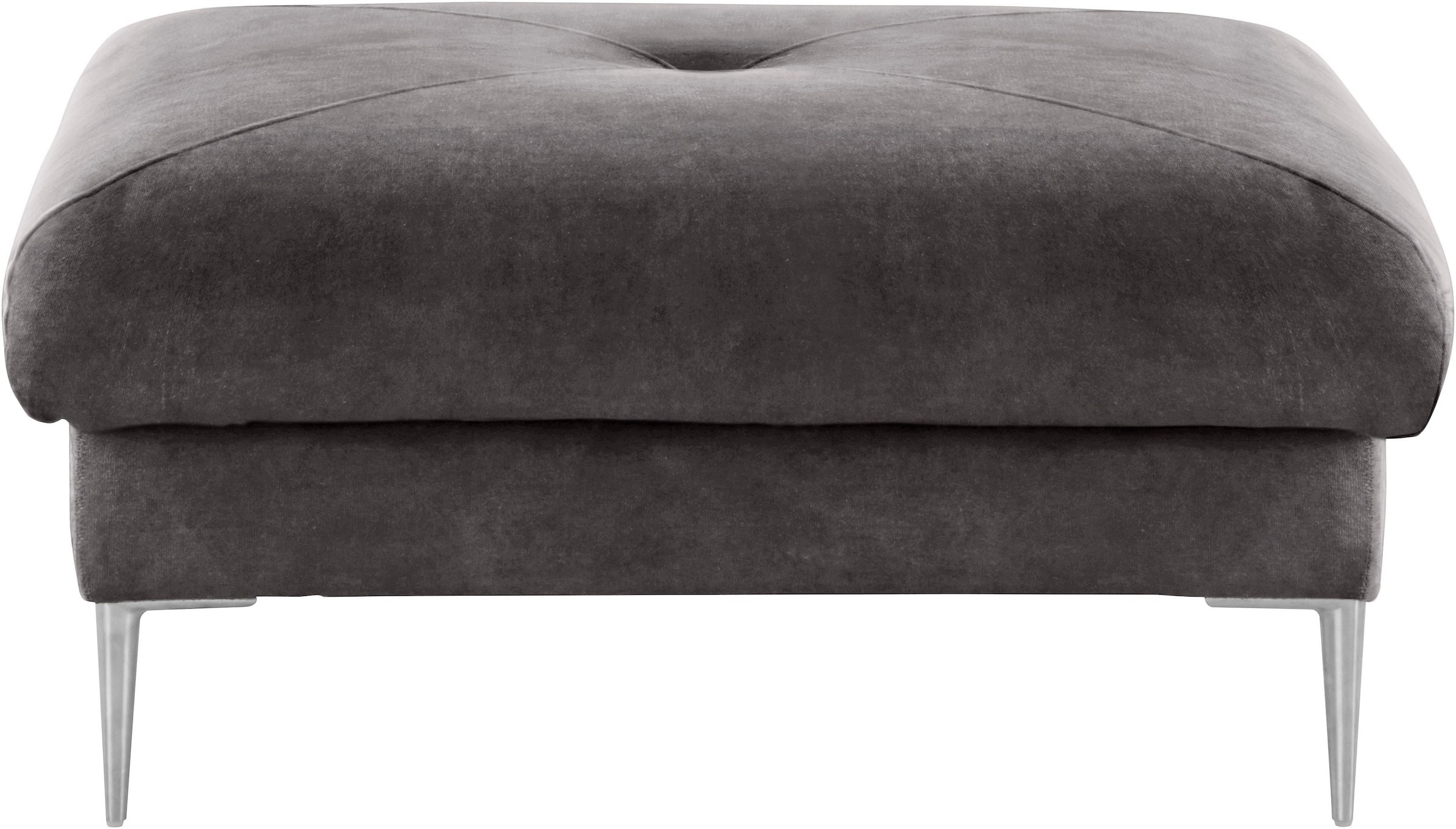 Guido Maria Kretschmer Home&Living Hocker »Chilltime, elegant und bequem durch Komfortsitzhöhe 46cm, hoher Fuß«, mit eleganter Kreuznaht auf der Sitzfläche