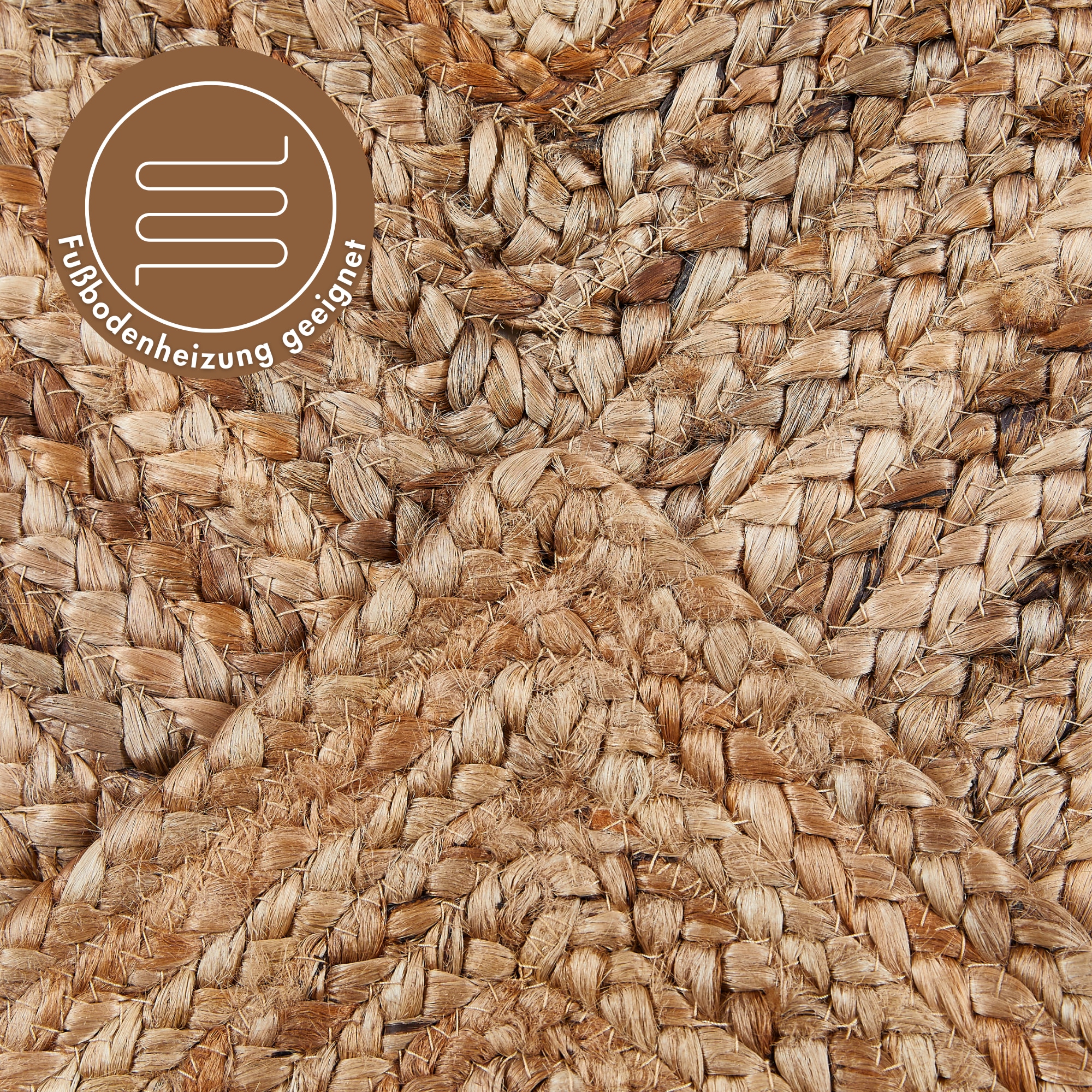LUXOR living Teppich »Salo«, rechteckig, 6 mm Höhe, Juteteppich, handgeflochten, Flecht Design, 100% Naturfaser