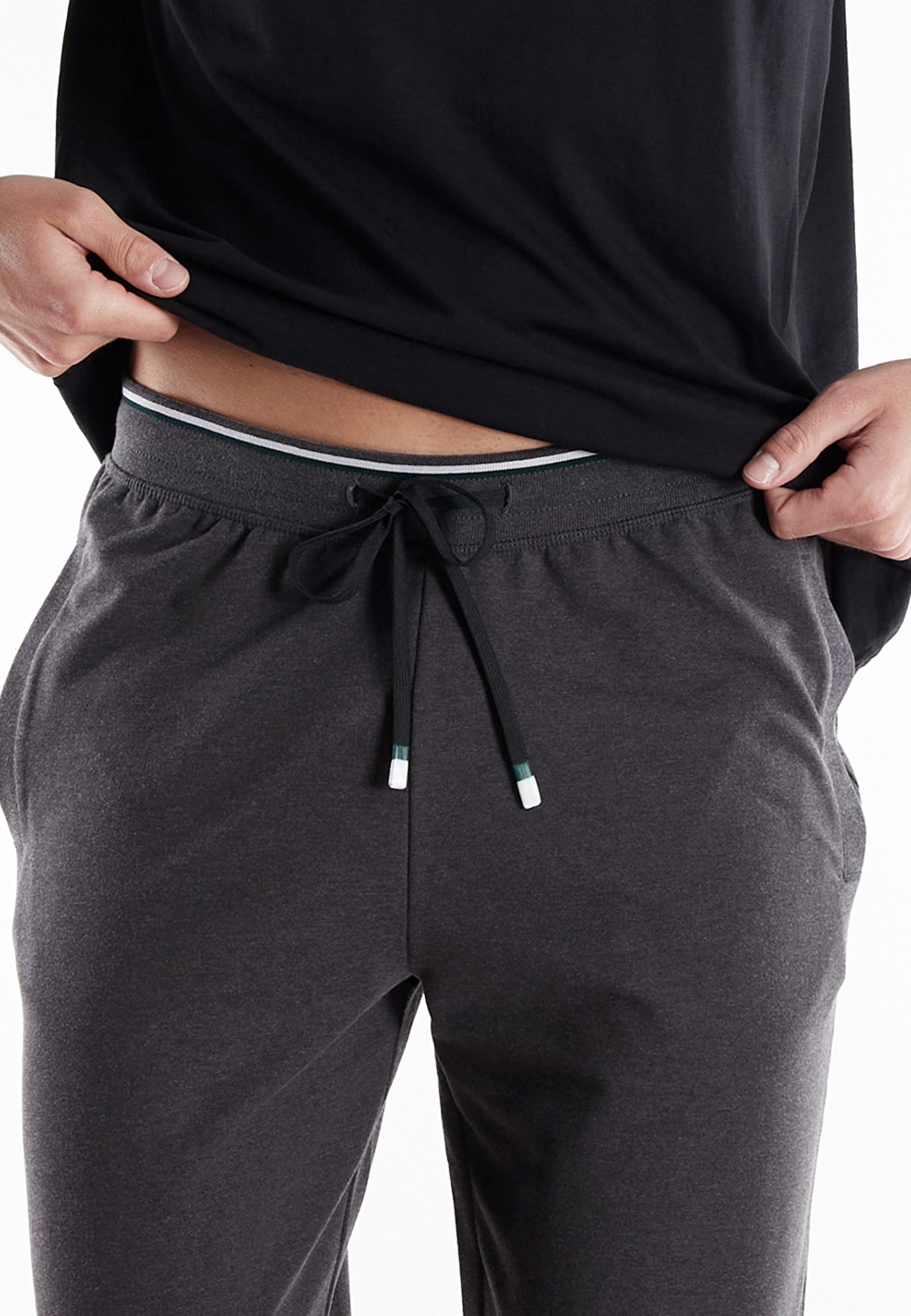 bugatti Pyjamahose »Bologna«  mit Seitentaschen, niedriger Bund, bequem, elastisch, Materialmix